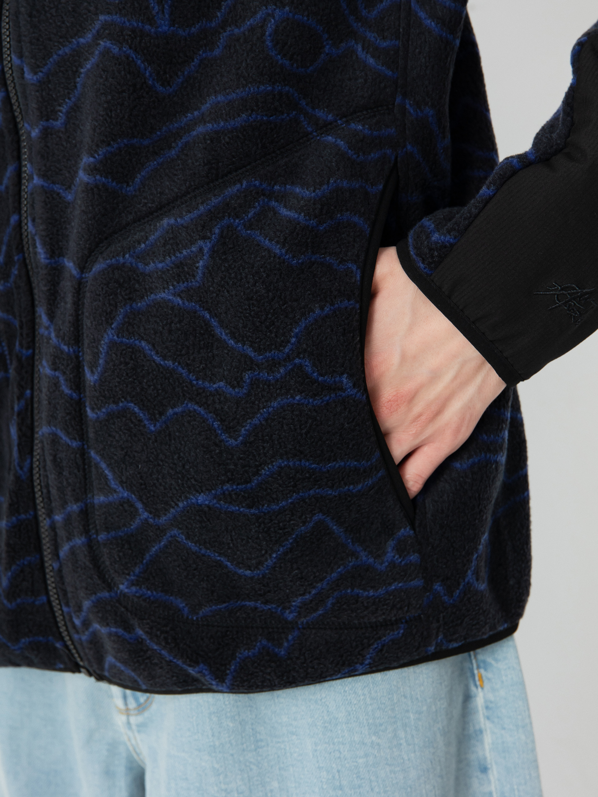 Férfi Pulóver Rip Curl Anti Series Search Zip Crew (black/berry)