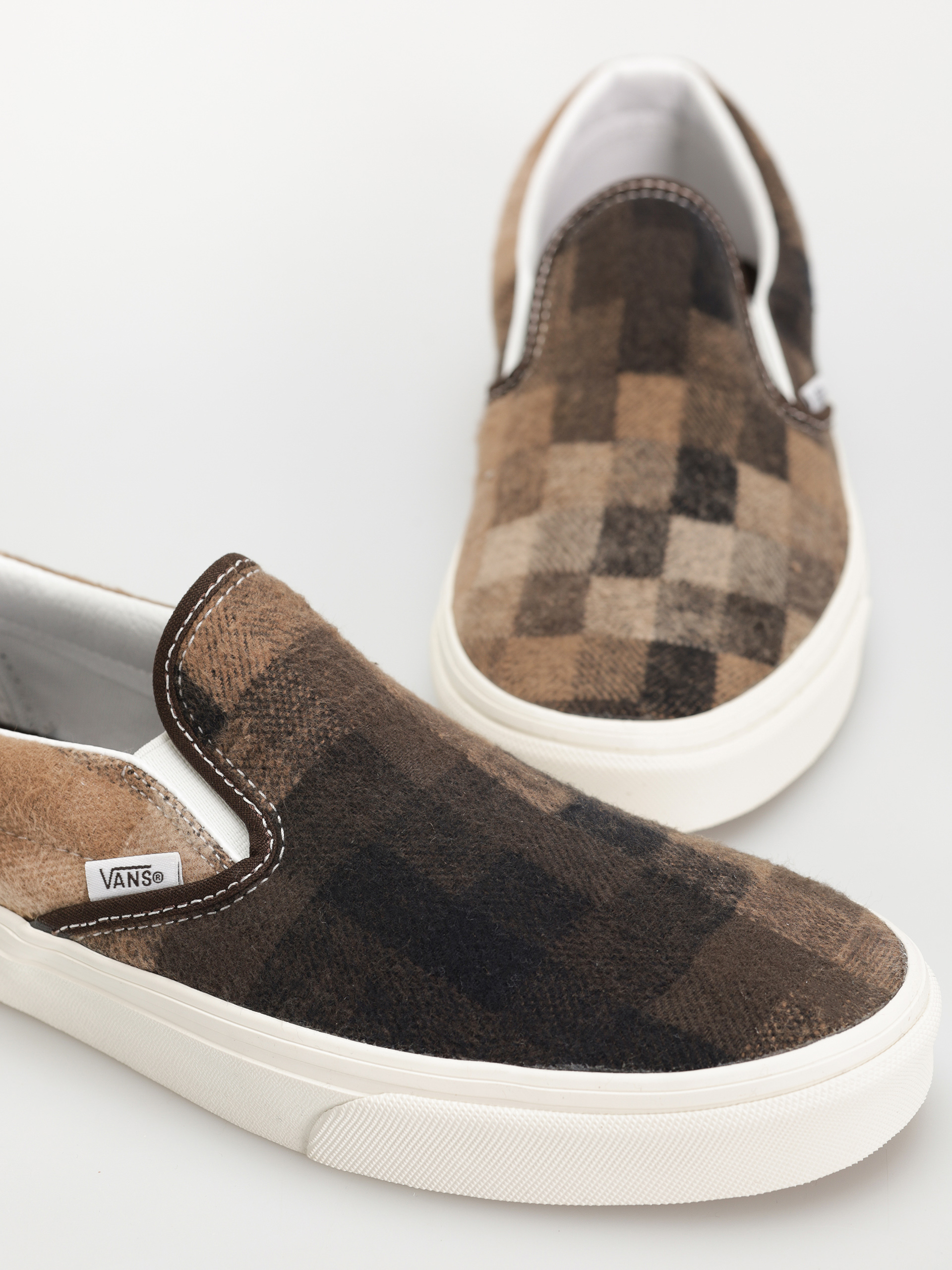 Vans Classic Slip On Cipők (sweater check brown)