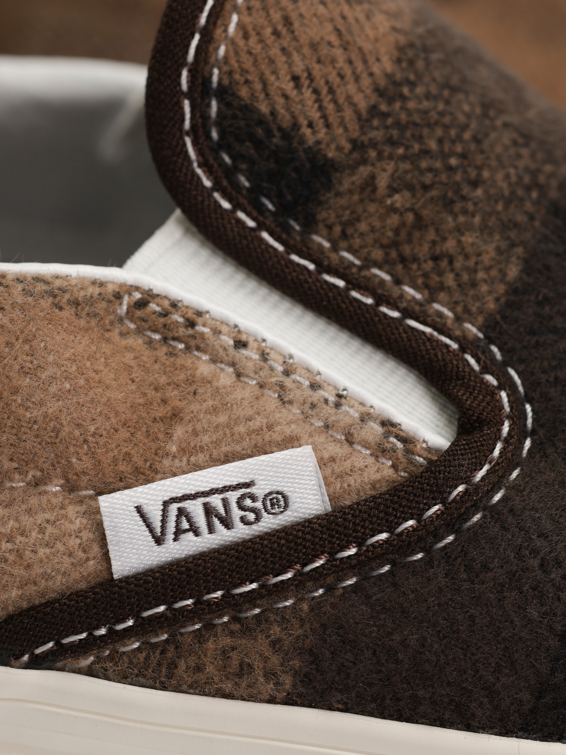 Vans Classic Slip On Cipők (sweater check brown)