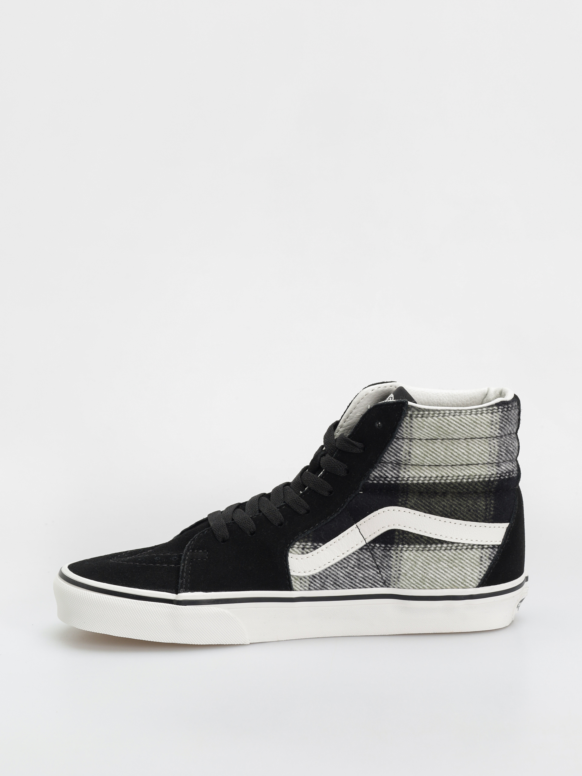 Vans Sk8 Hi Cipők (brushed plaid olive/black)