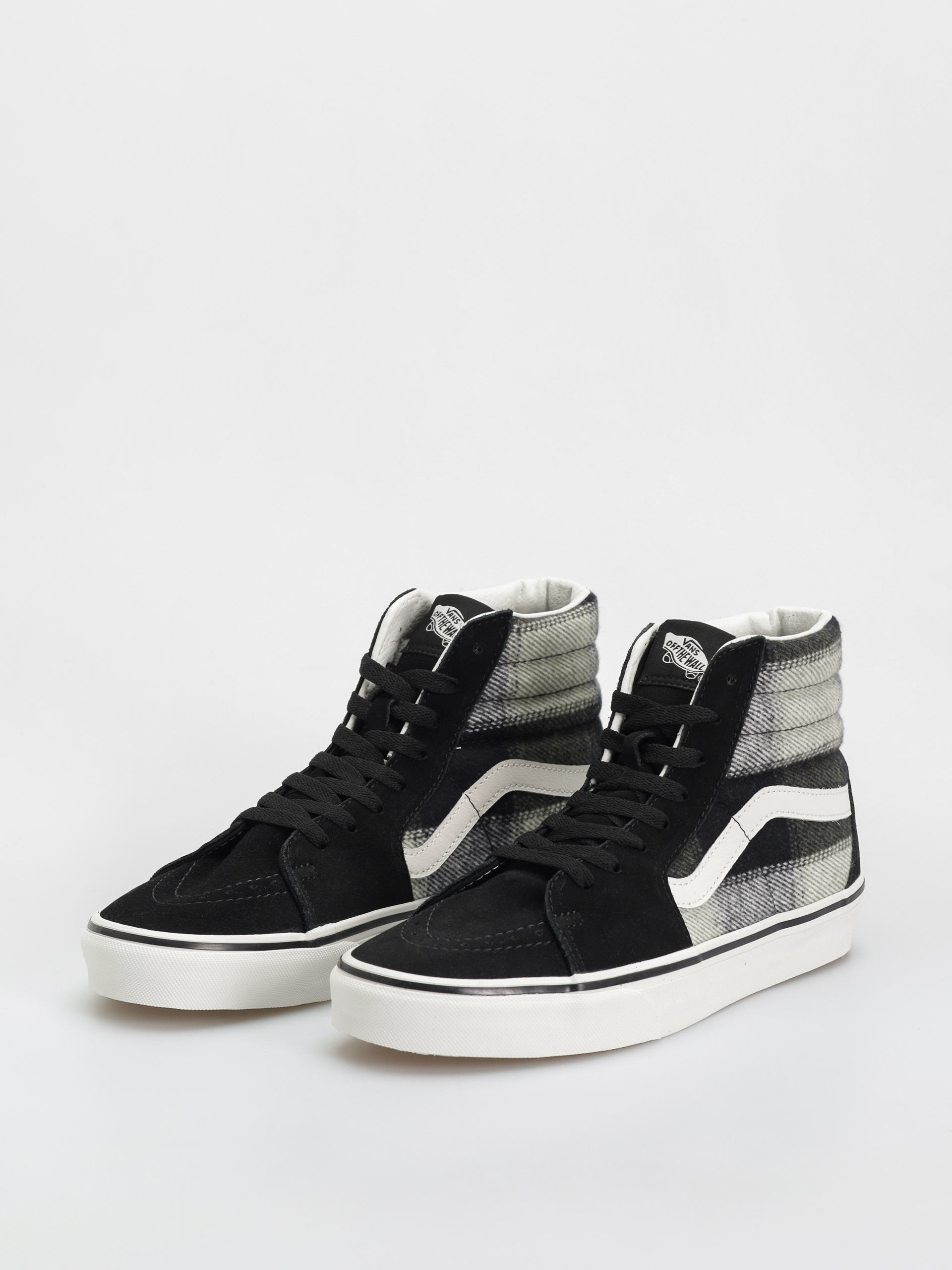 Vans Sk8 Hi Cipők (brushed plaid olive/black)