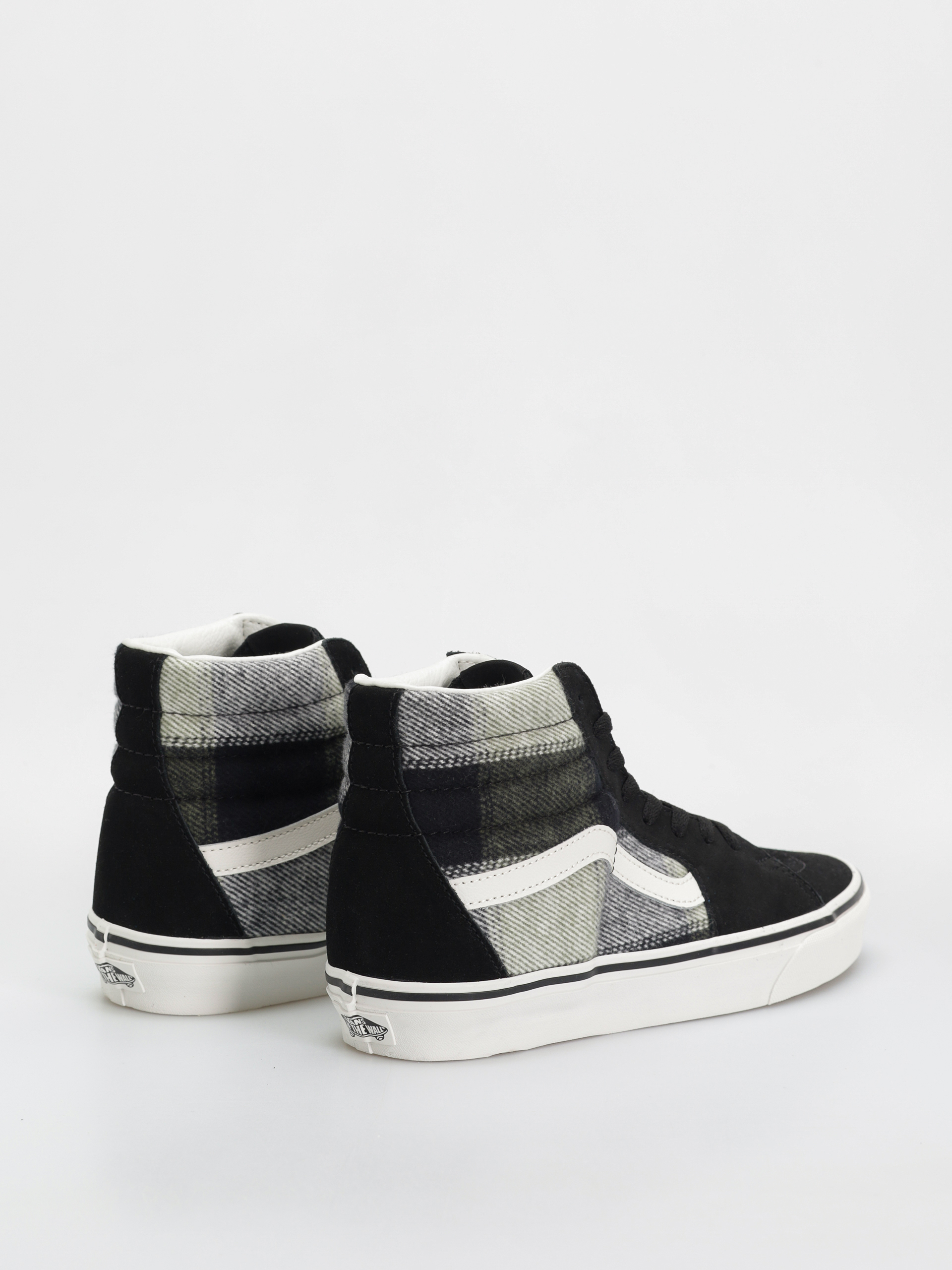 Vans Sk8 Hi Cipők (brushed plaid olive/black)