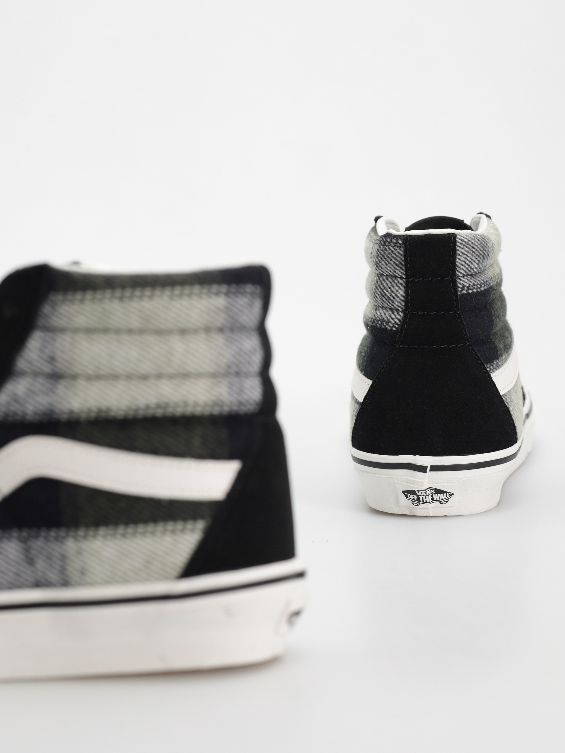 Vans Sk8 Hi Cipők (brushed plaid olive/black)