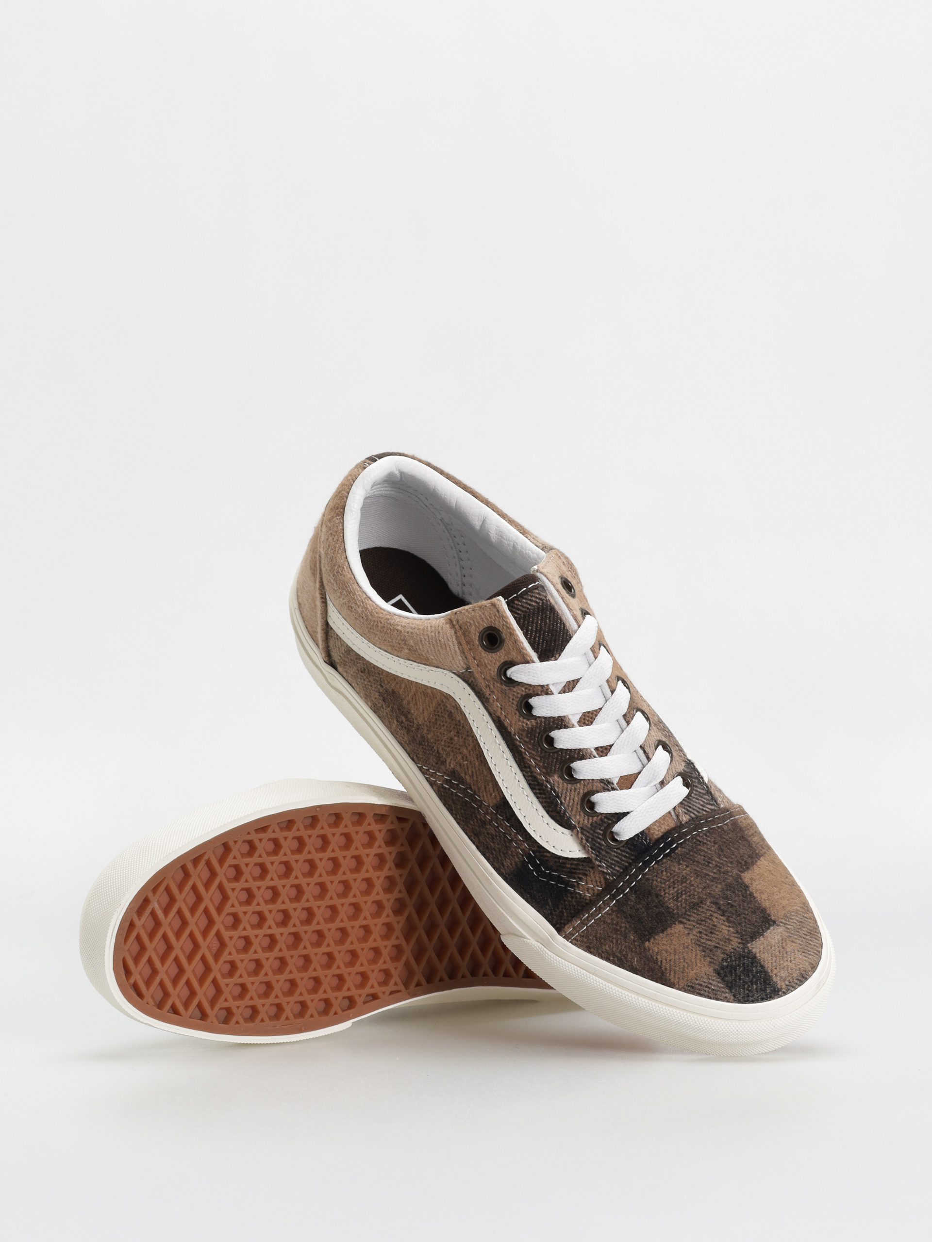 Vans Old Skool Cipők (sweater check brown)