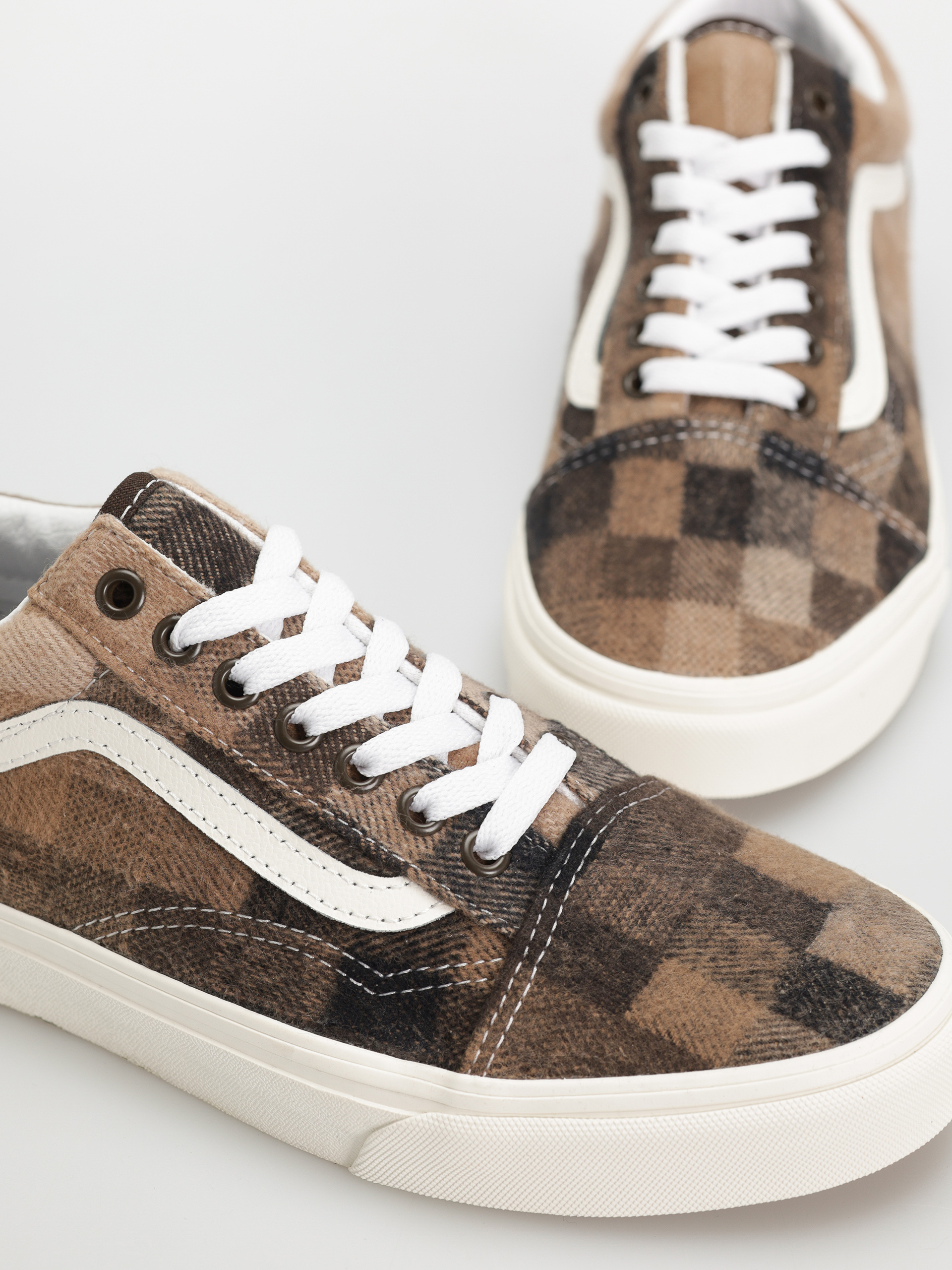 Vans Old Skool Cipők (sweater check brown)