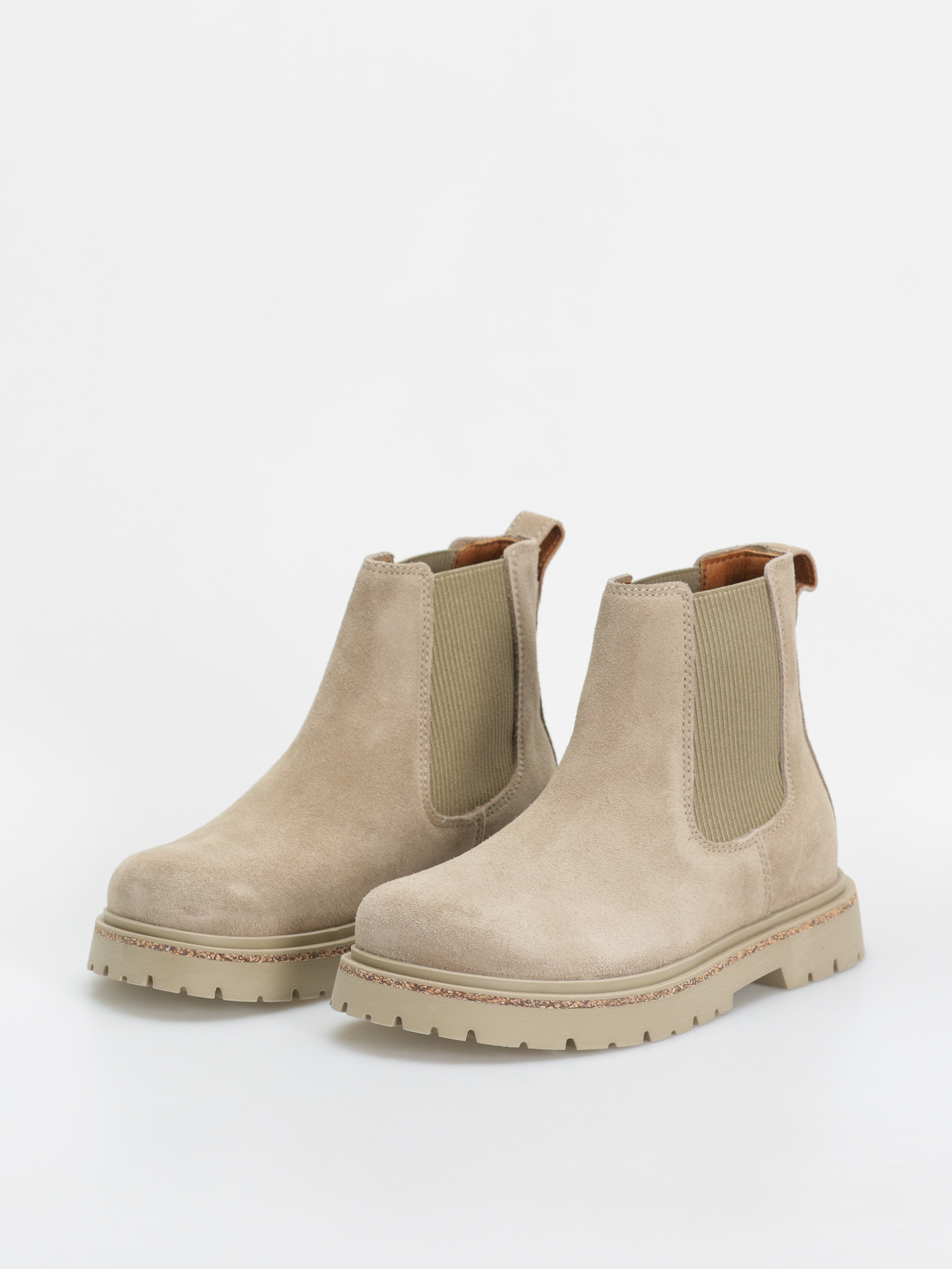 Birkenstock Highwood Slip On Women Suede Leather Narrow Wmn Cipők (taupe)