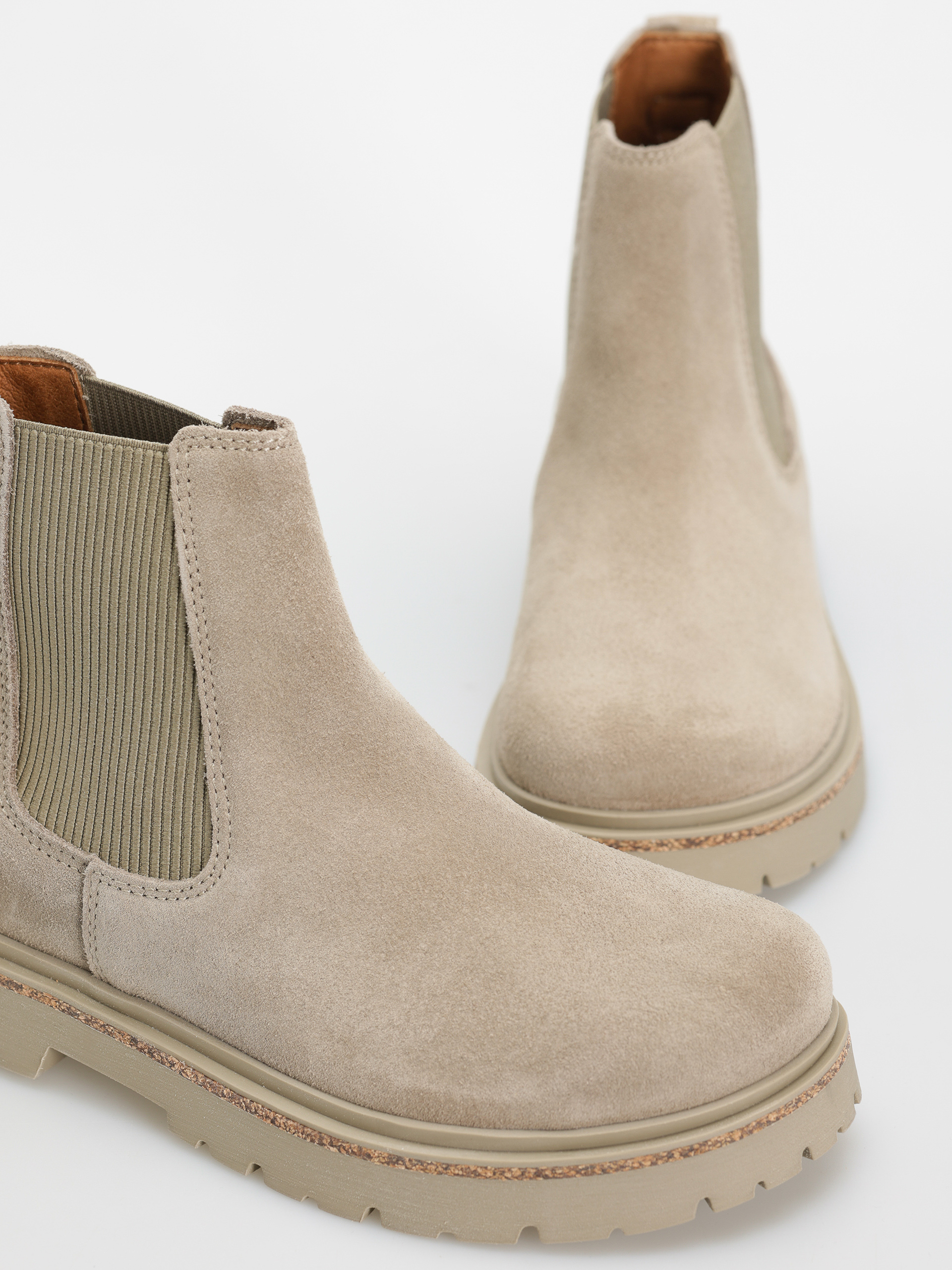 Birkenstock Highwood Slip On Women Suede Leather Narrow Wmn Cipők (taupe)