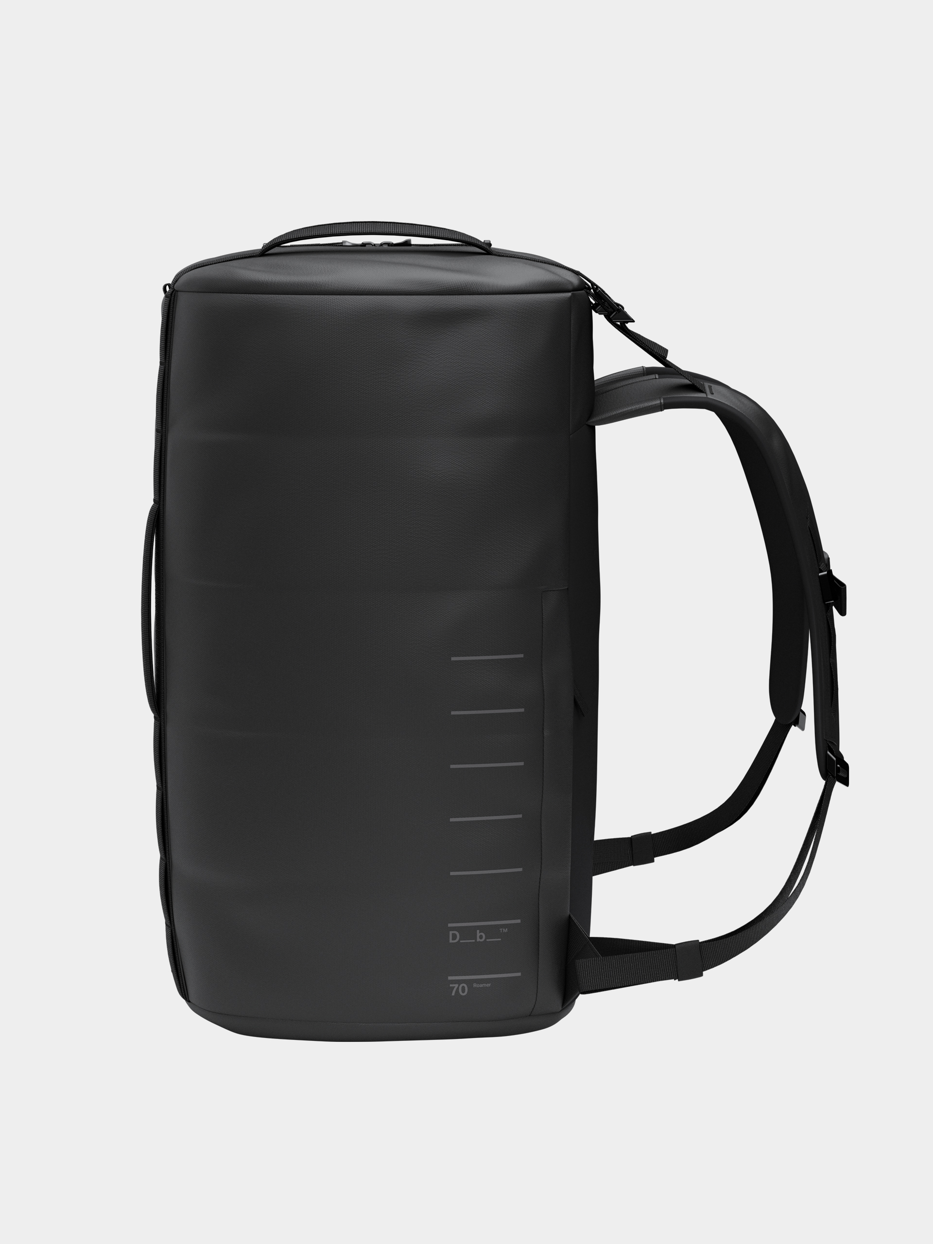 Utazótáska Db Roamer Pro Split Duffel 70L (black out)