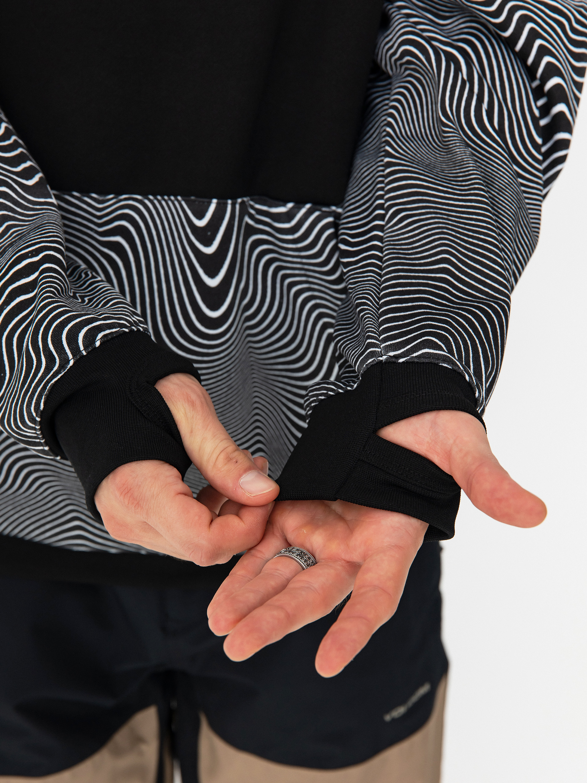 Férfi Volcom Hydro Riding HD Thermo pulóver (black print)