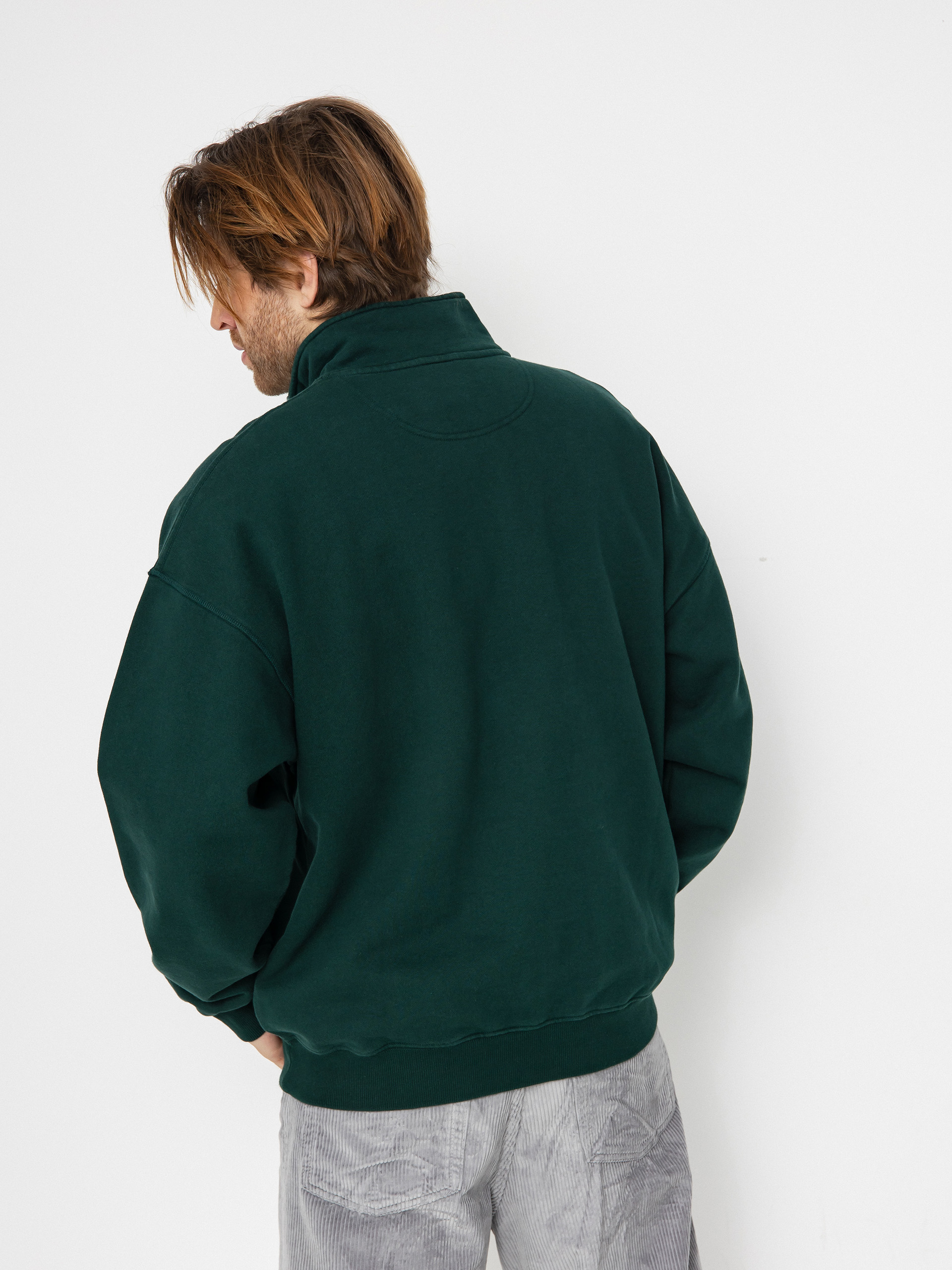Pulóver Polar Skate Frankie Half Zip (dark emerald)