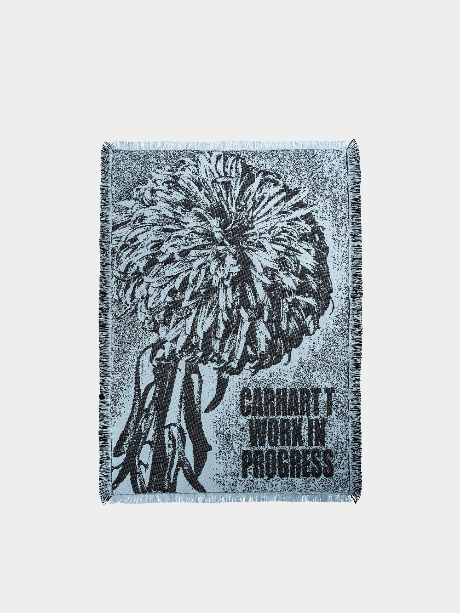 Akcesoria Carhartt WIP Chrysanthemum Woven Blanket (misty sky/black)