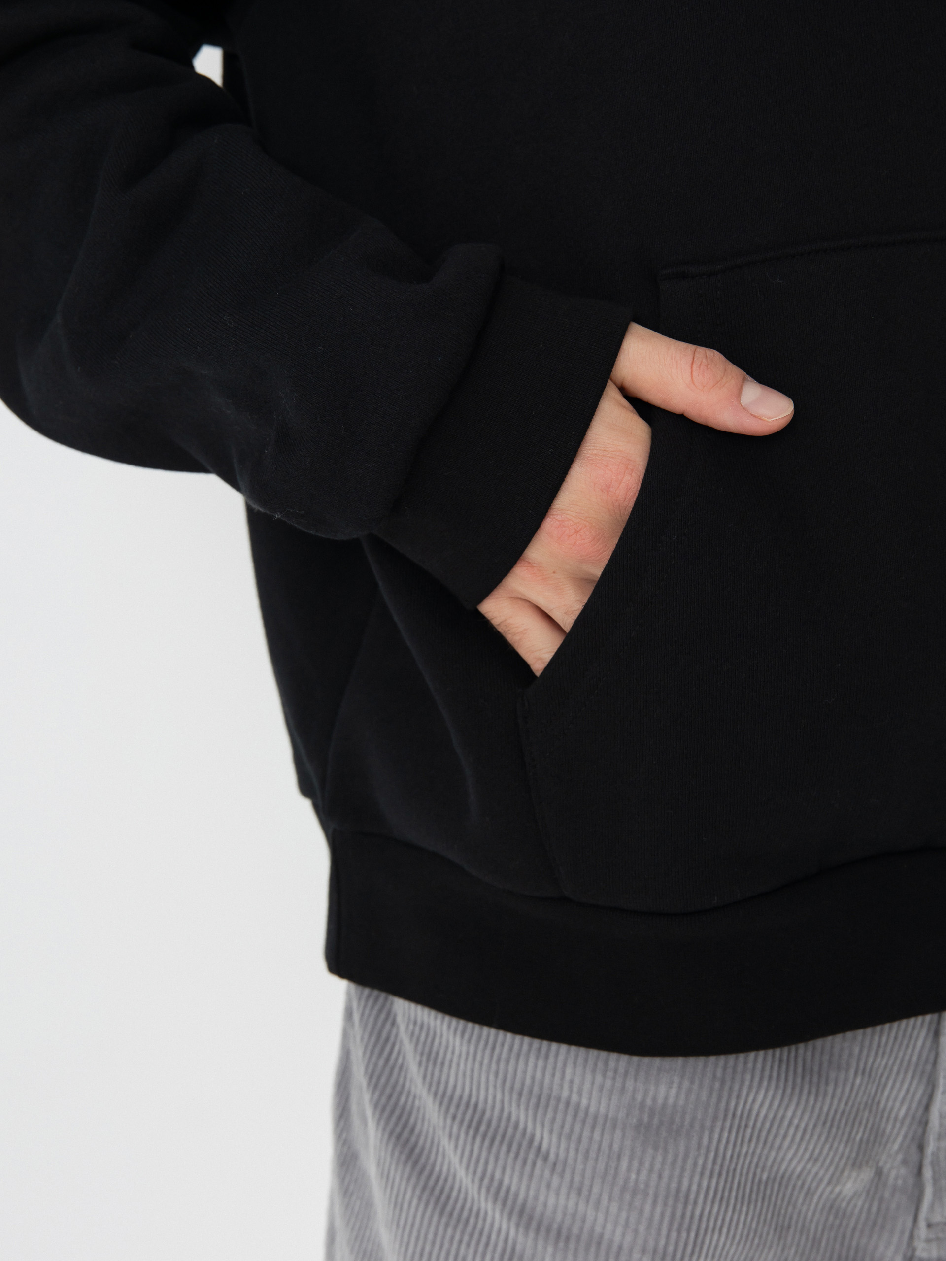 Kapucnis pulóver OBEY Services Extra Heavy HD (black)