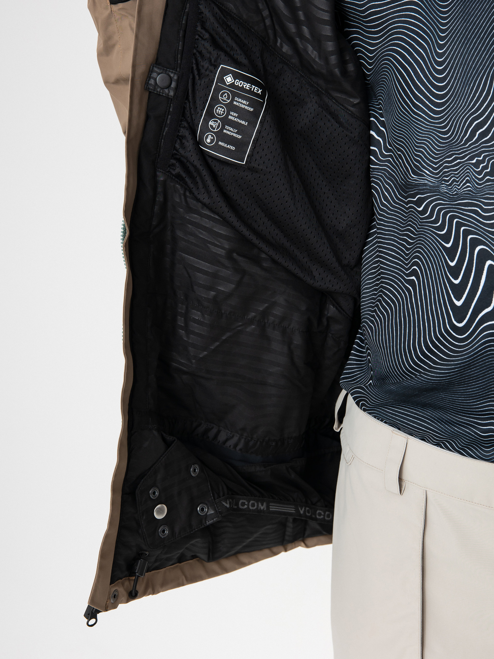 Férfi Snowboard dzseki Volcom L Ins Gore Tex (agave)