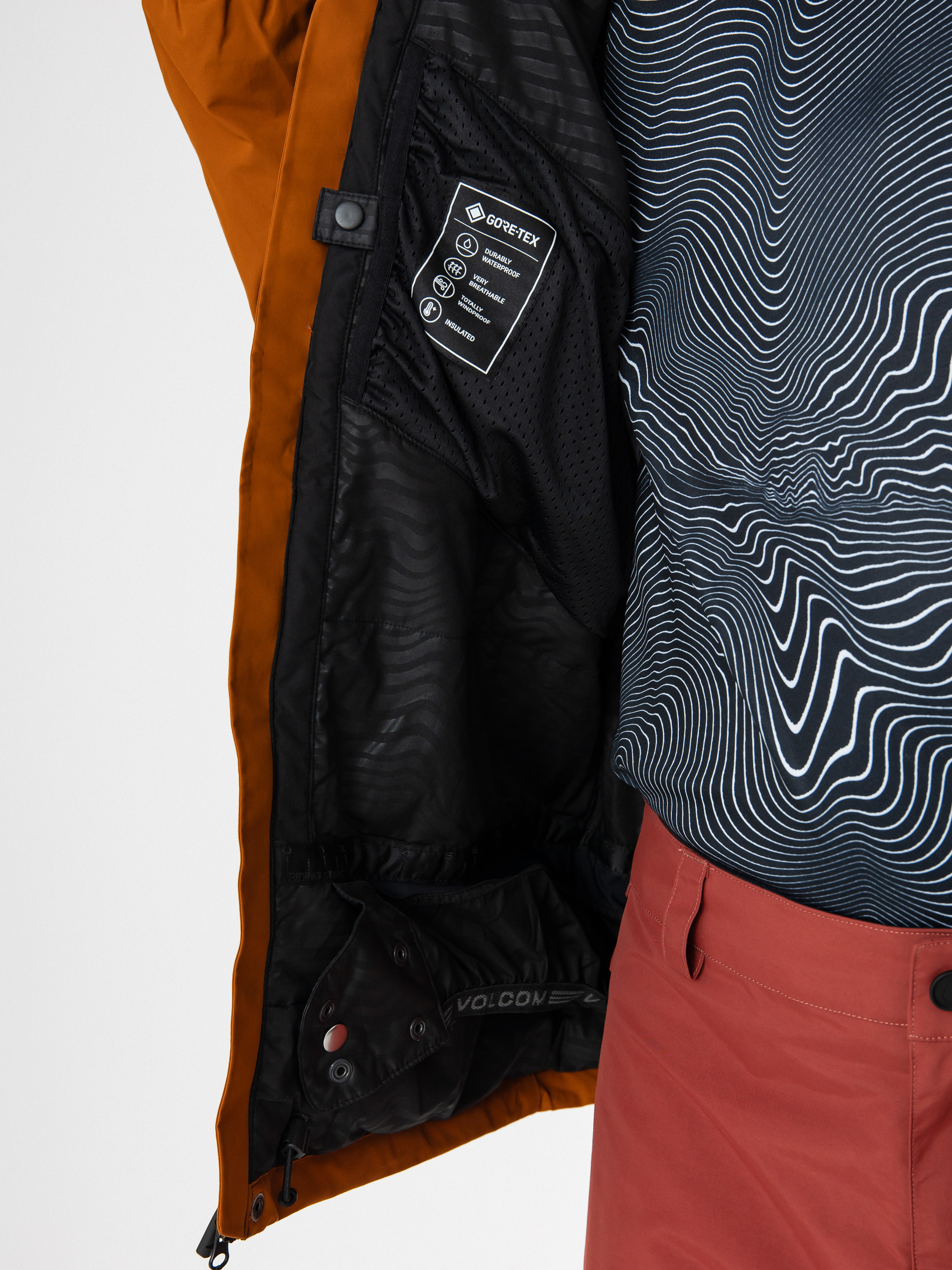 Férfi Snowboard dzseki Volcom L Ins Gore Tex (caramel)