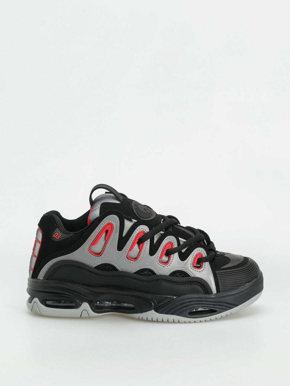 Osiris D3 2001 Cipők (blk/lt.gry/red)