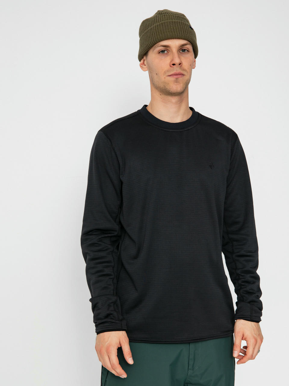 Férfi Thermo pulóver Volcom Gridlock Crew (black)