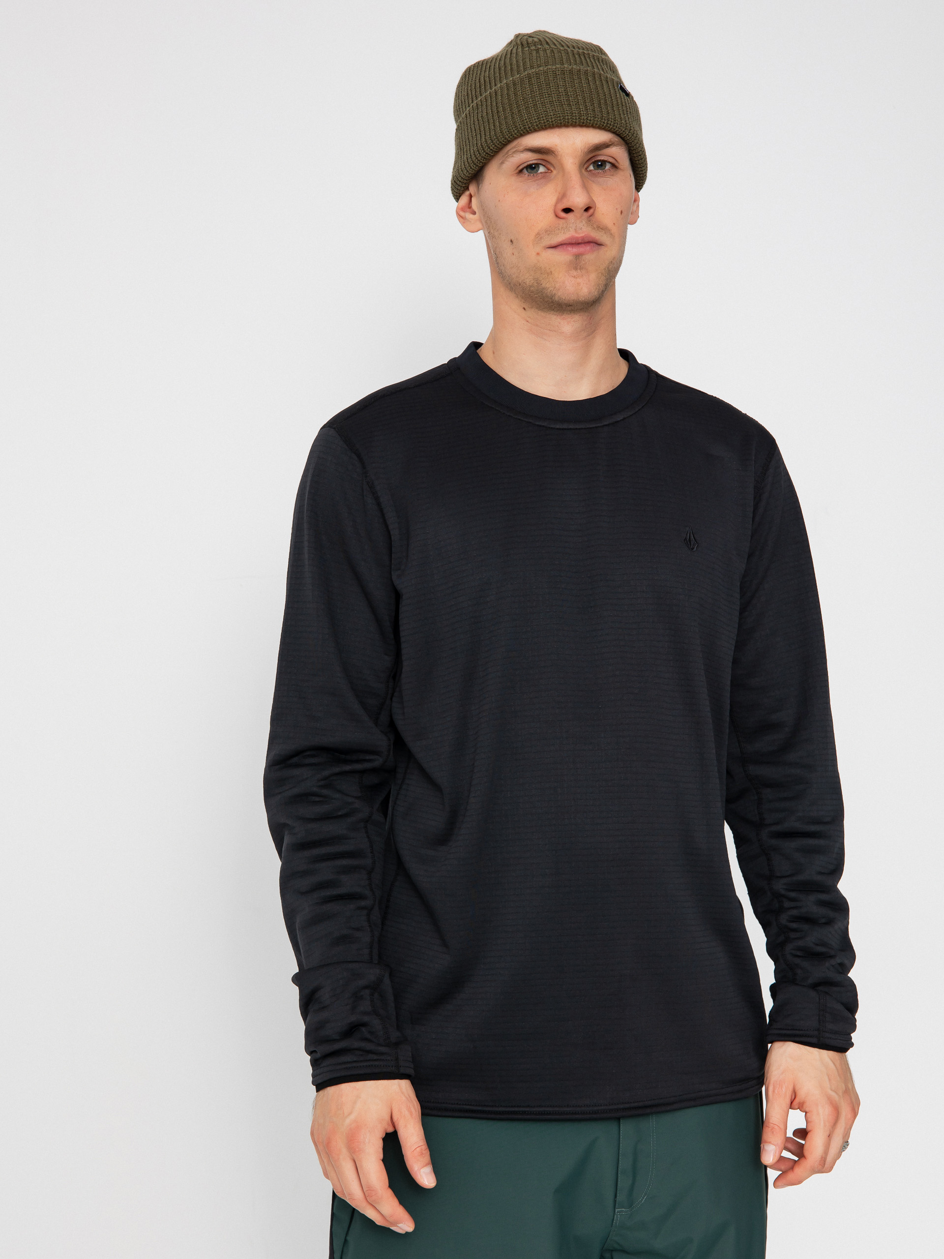 Thermo pulóver Volcom Gridlock Crew (black)