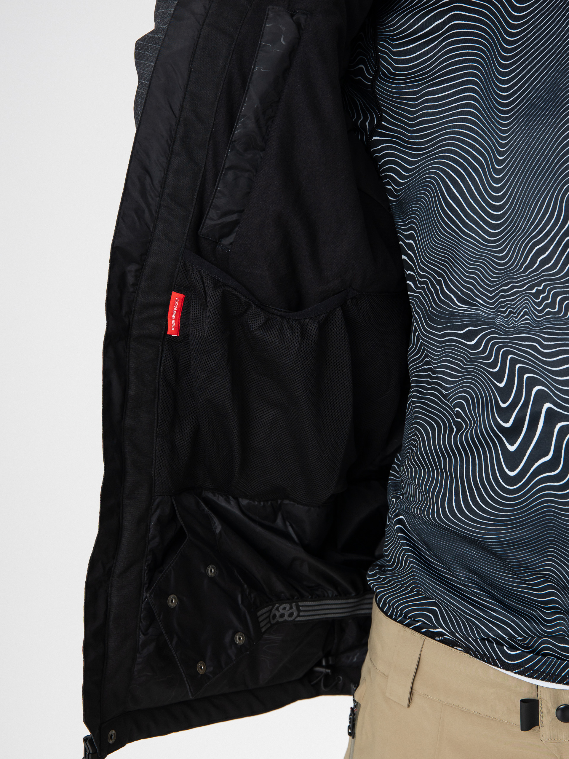 Férfi 686 Geo Insulated Snowboard dzseki (black ripstop colorblock)