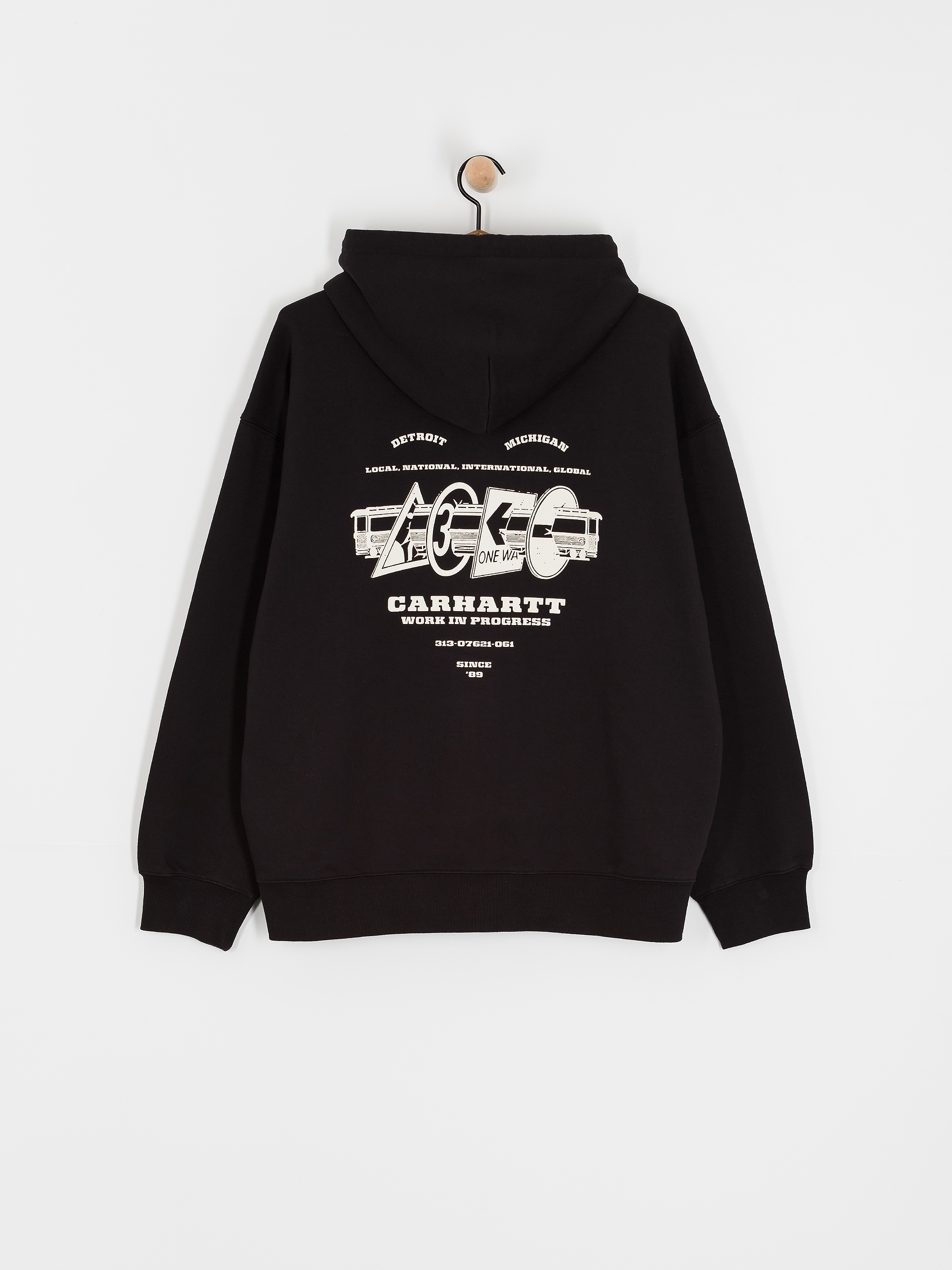 Kapucnis pulóver Carhartt WIP Runaway ZHD (black/wax)