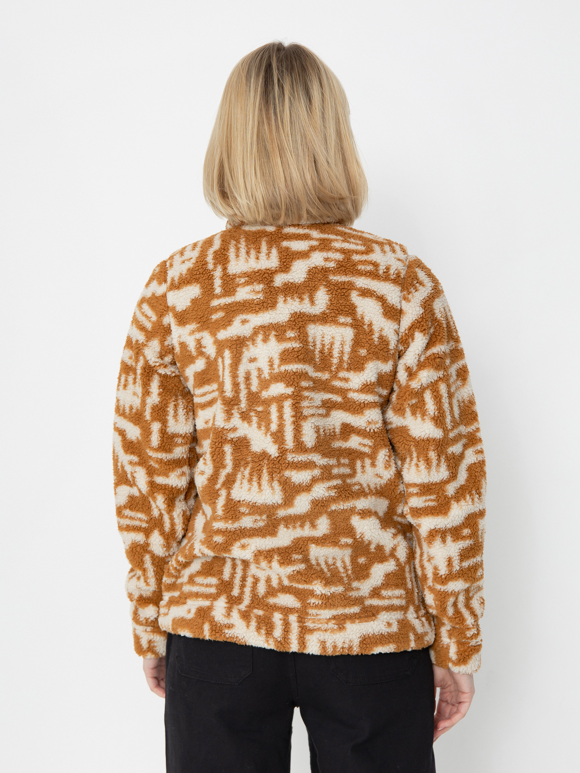 Polár pulóver Columbia West Bend 1/4 Zip II Wmn - barna (camel