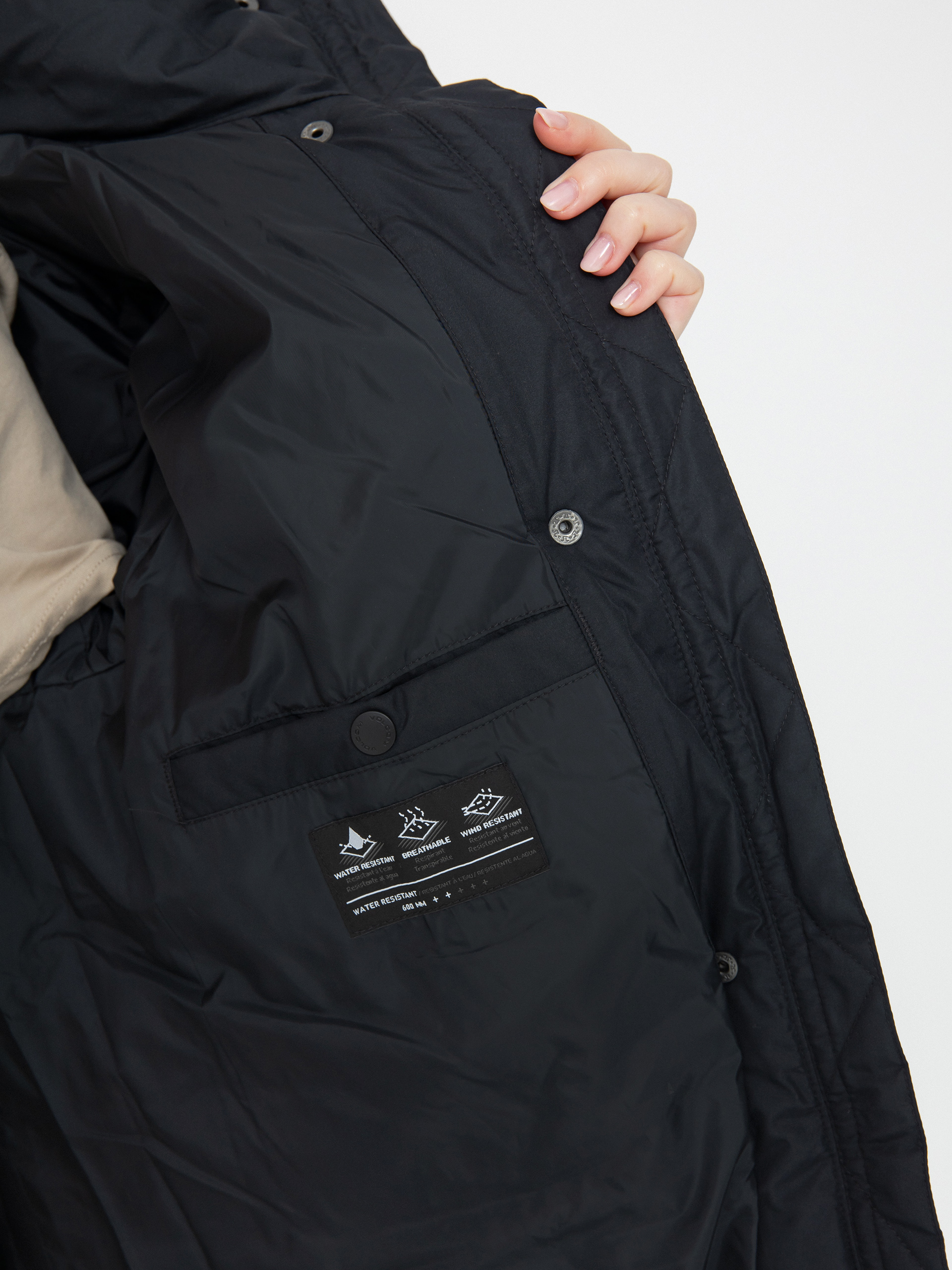 Volcom Alldaylong Puff Dzseki Wmn (black)