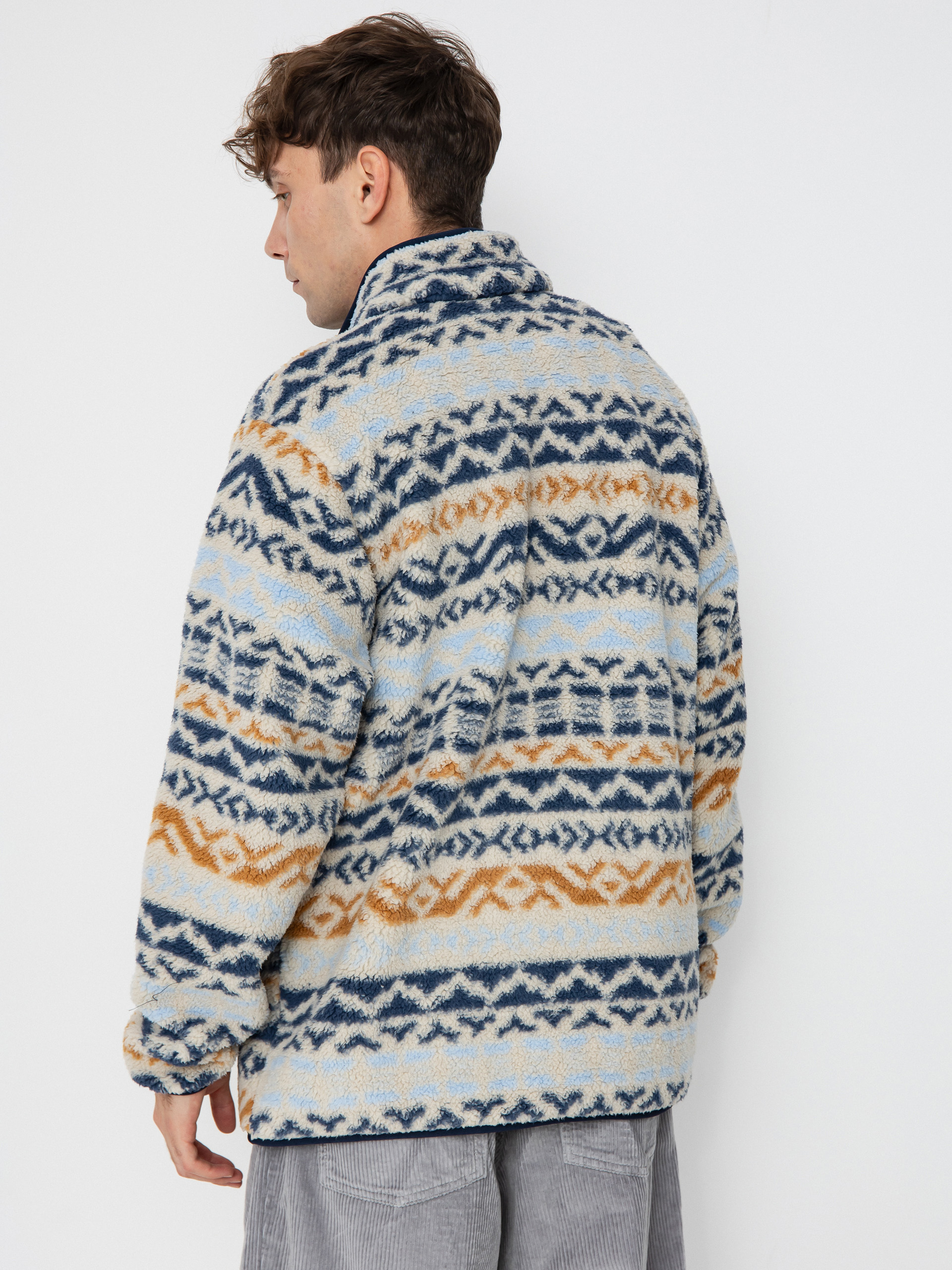 Férfi Polár pulóver Columbia Rugged Ridge Half Snap (dark stone dar)