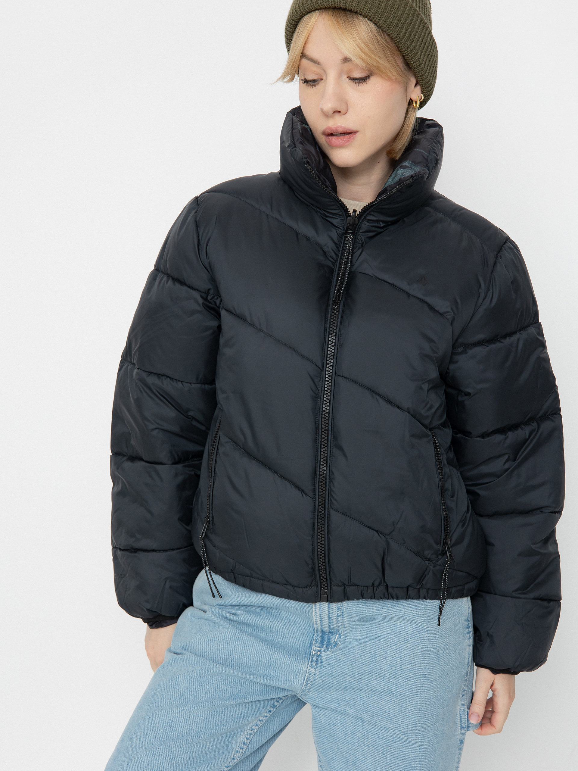 Dzseki Volcom Stone Sense Reversible Puff Wmn (black)