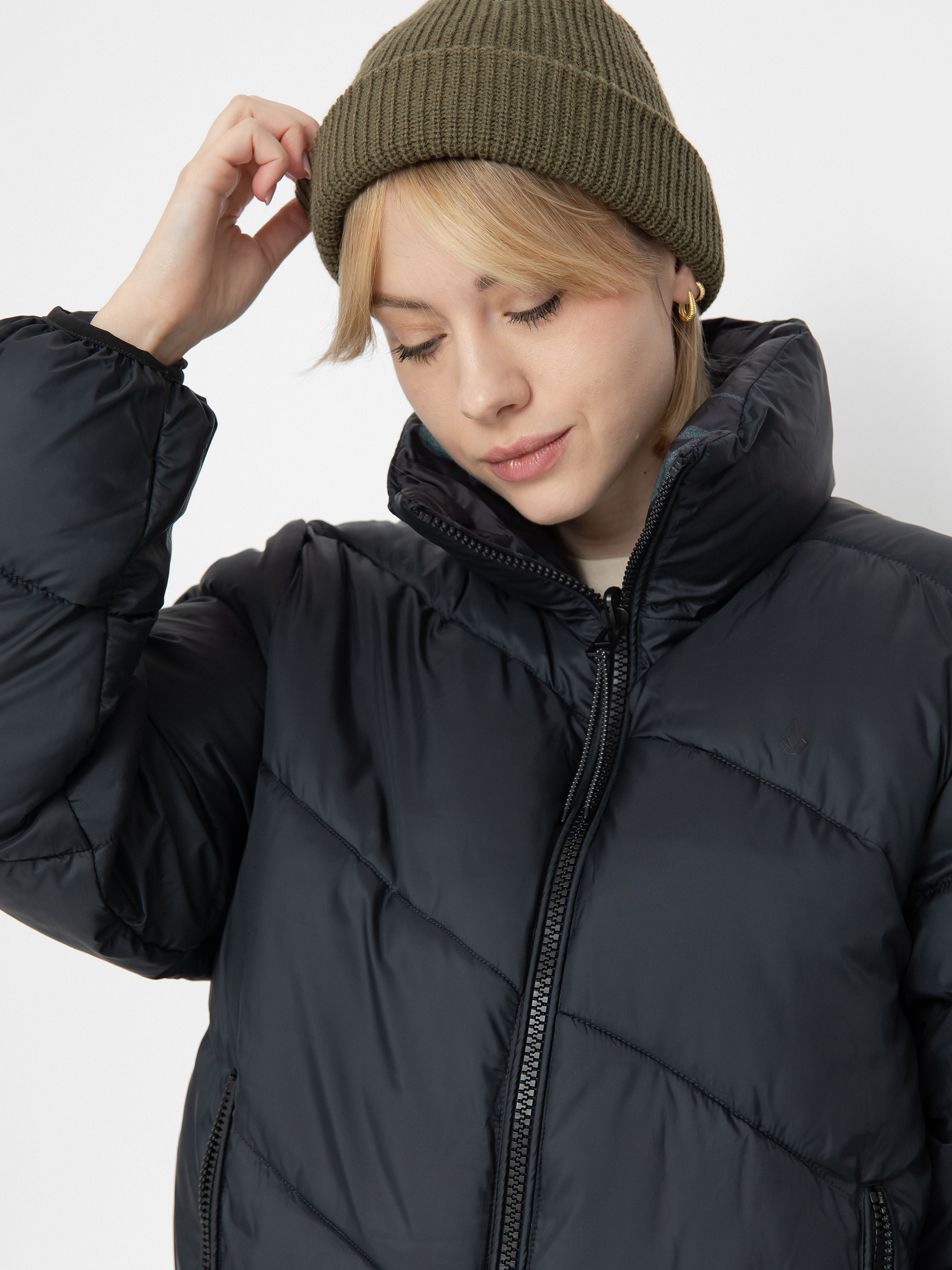 Dzseki Volcom Stone Sense Reversible Puff Wmn (black)