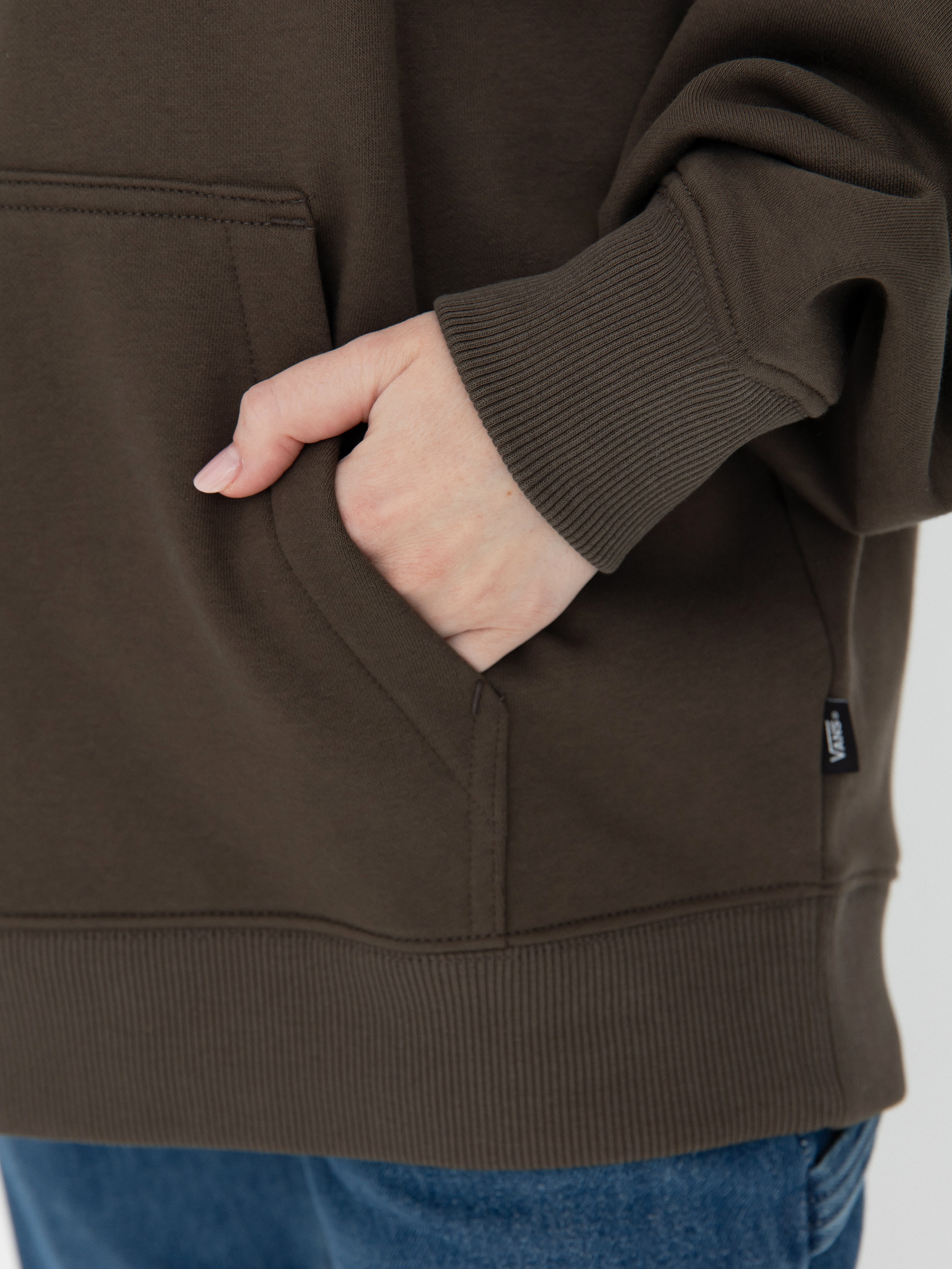 Kapucnis pulóver Vans Harmonious Os HD Wmn (turkish coffee)