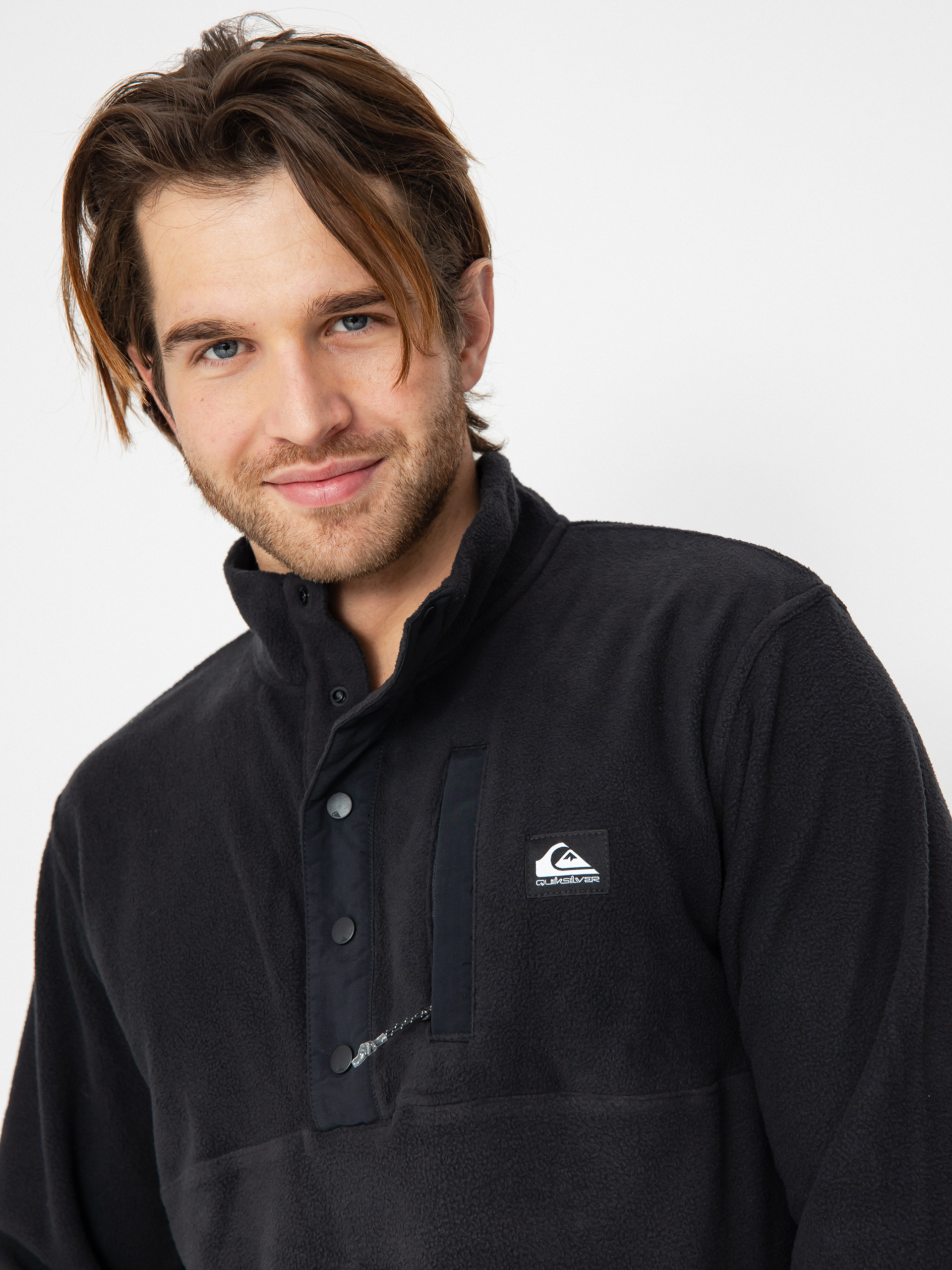 Férfi Polár pulóver Quiksilver No Destination 2 Half Snap (black)