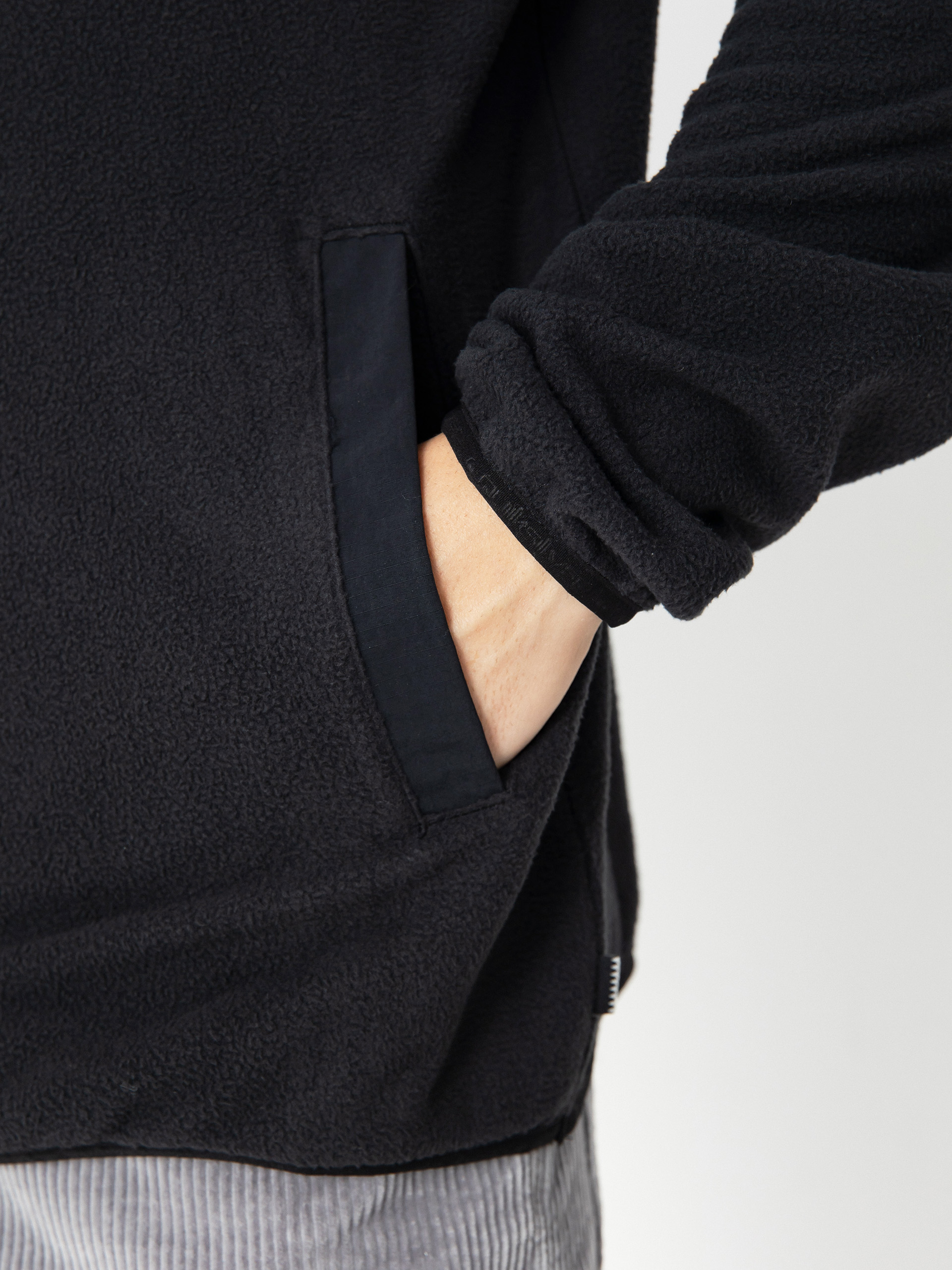 Férfi Polár pulóver Quiksilver No Destination 2 Half Snap (black)