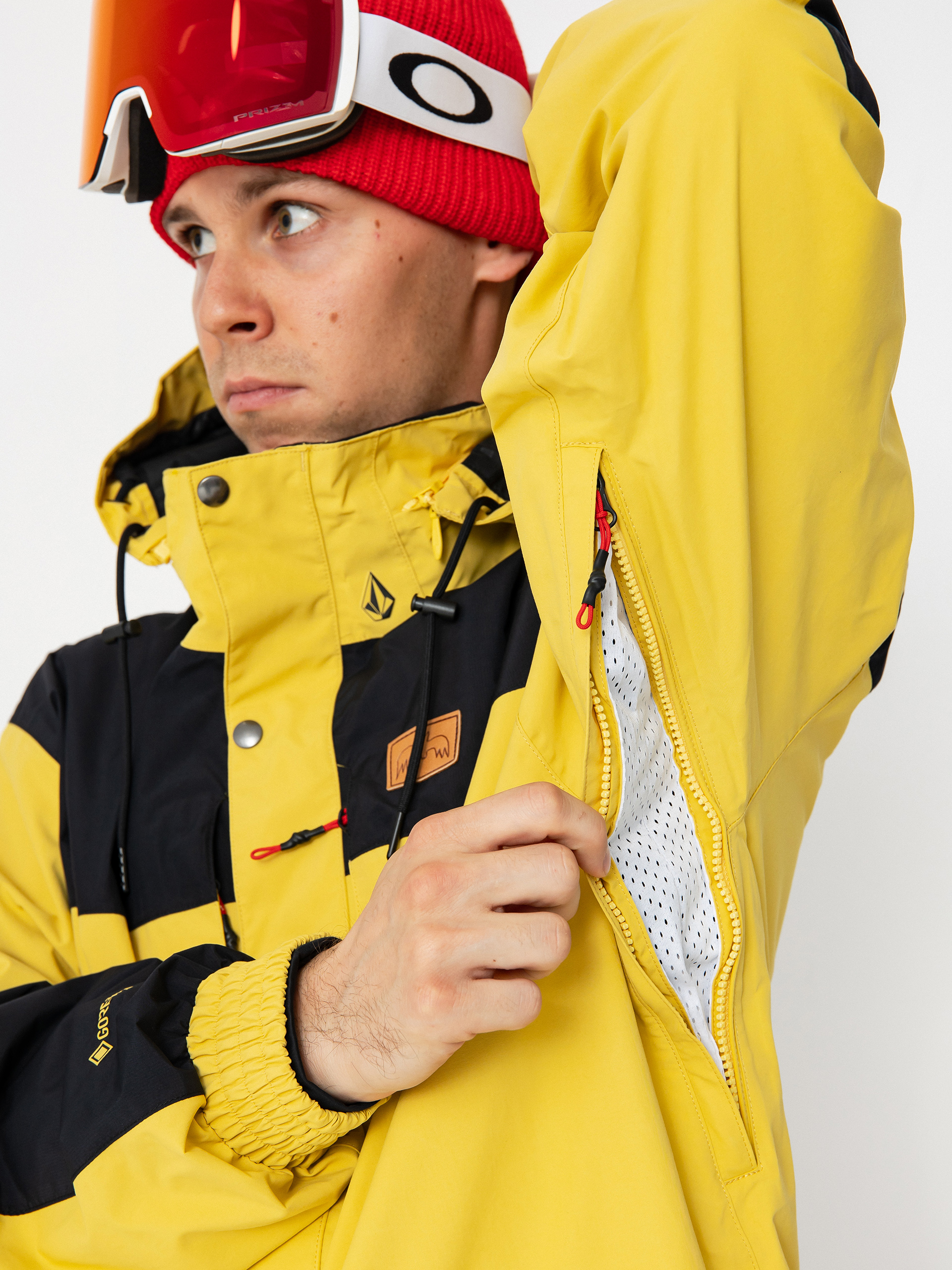 Férfi Snowboard dzseki Volcom Longo Gore Tex (dark yellow)
