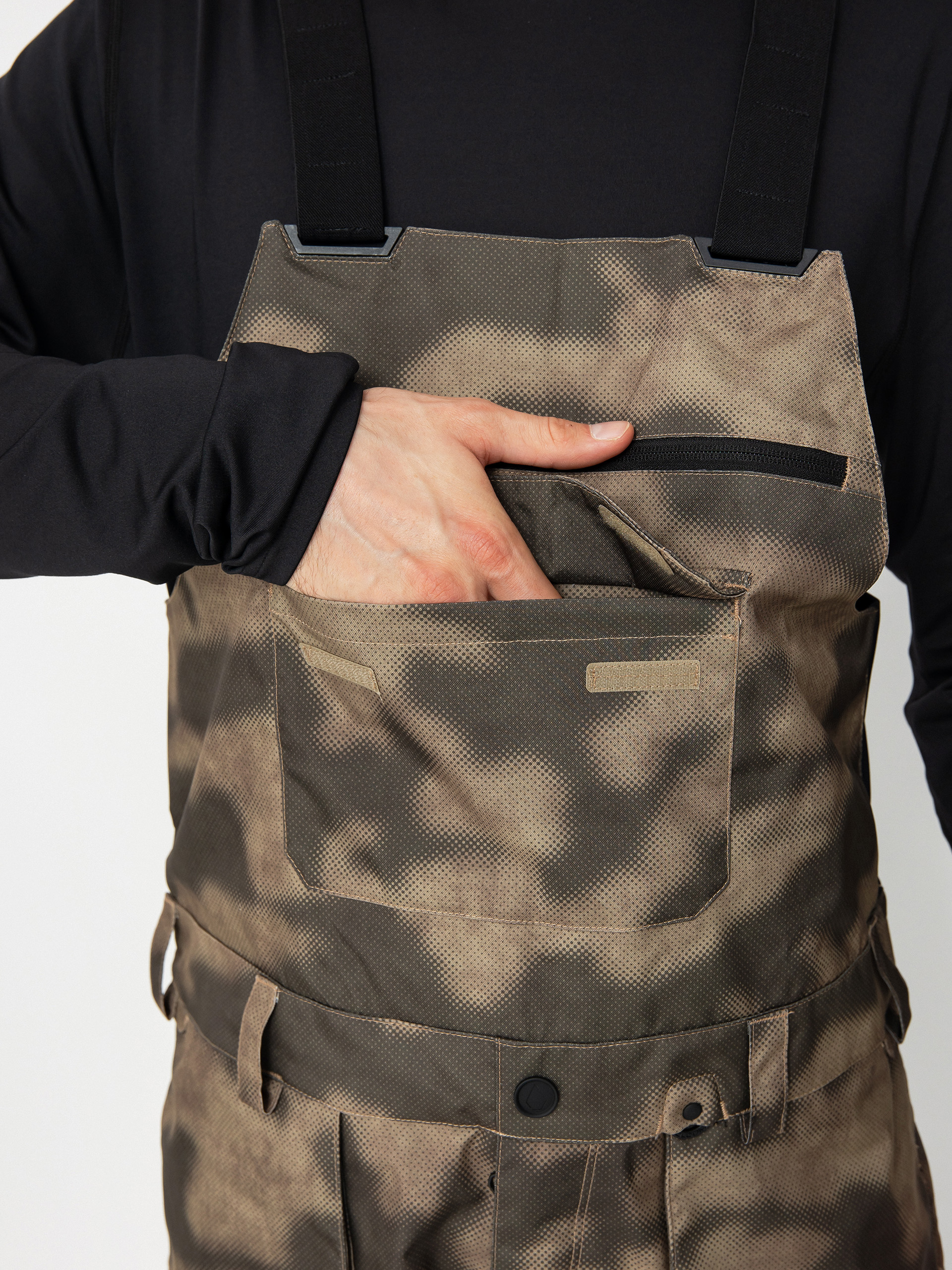 Férfi Snowboard nadrág Volcom Roan Bib Overall (camouflage)