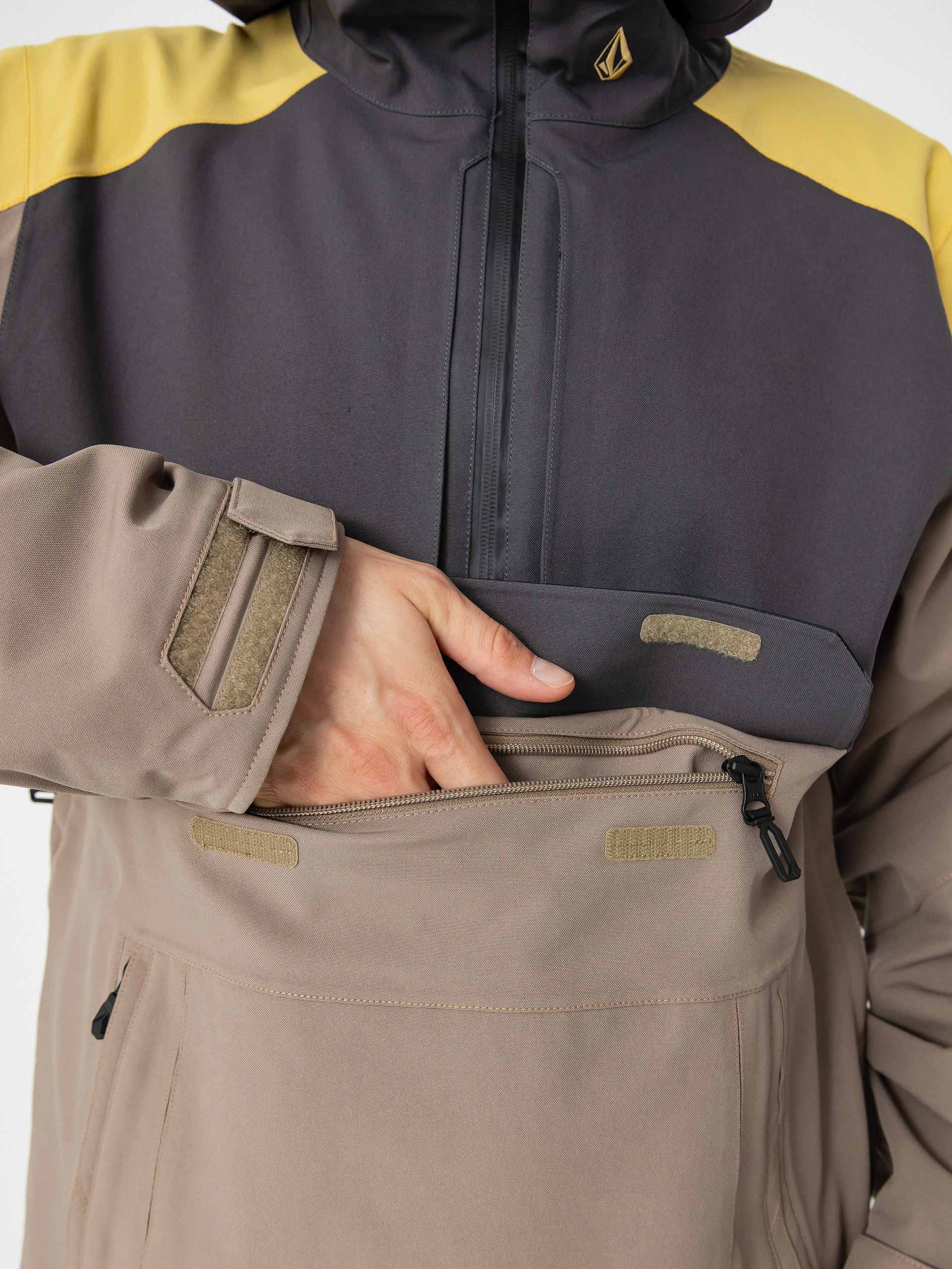 Férfi Snowboard dzseki Volcom Brighton Pullover (chestnut brown)