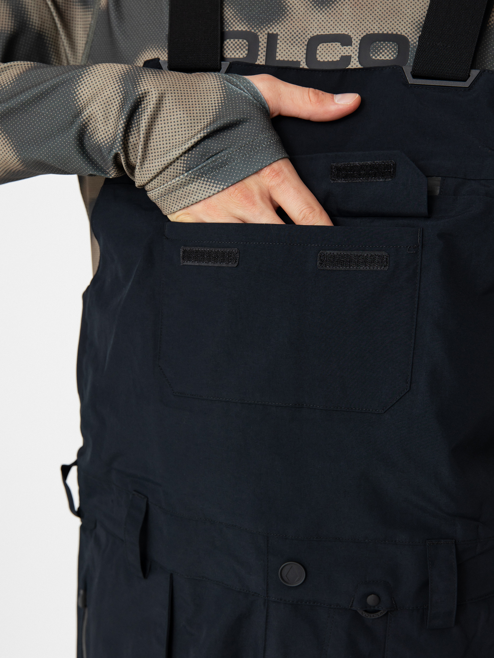 Férfi Snowboard nadrág Volcom Rain Gore Tex Bib Overall (black)