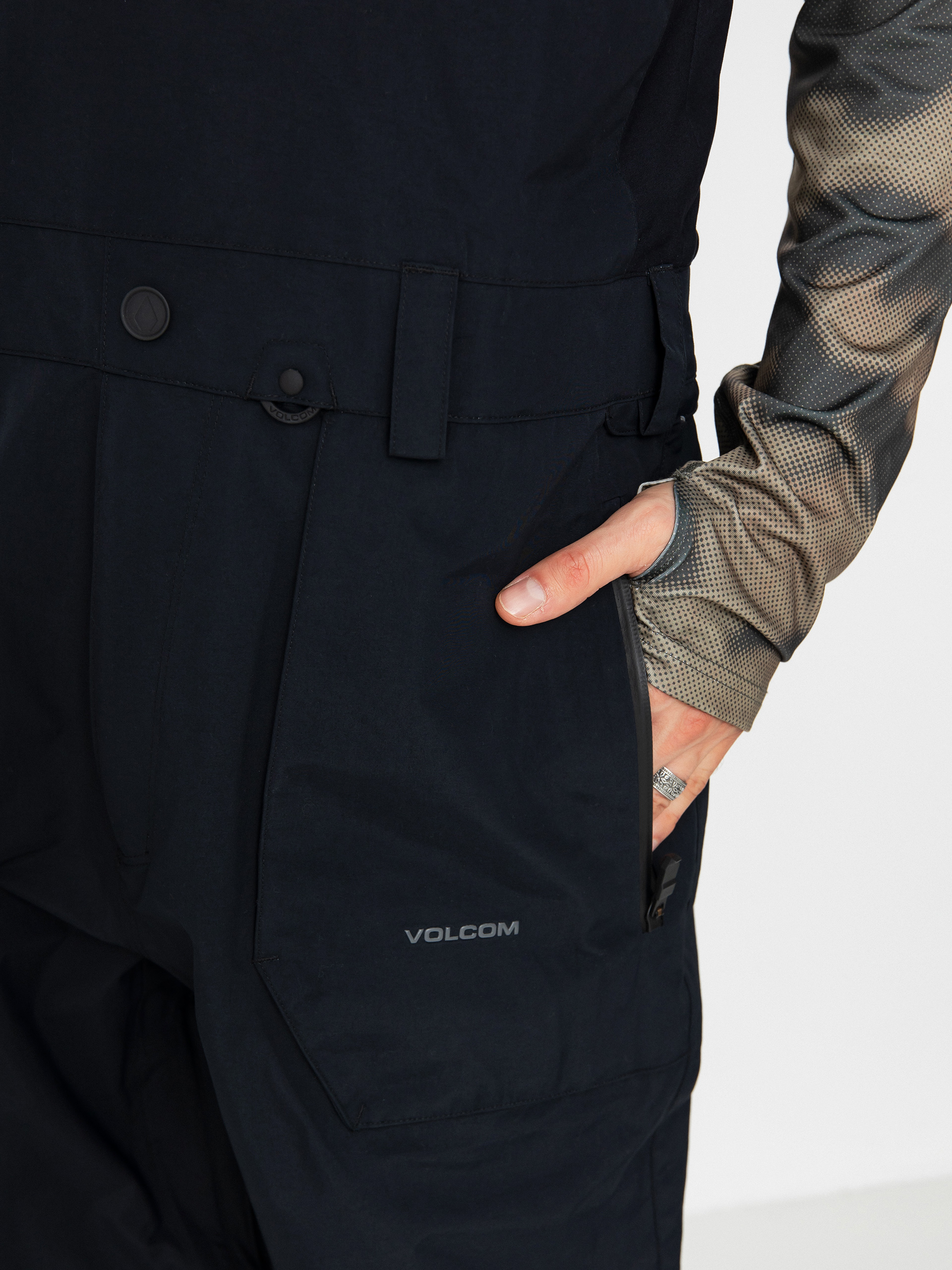 Férfi Snowboard nadrág Volcom Rain Gore Tex Bib Overall (black)