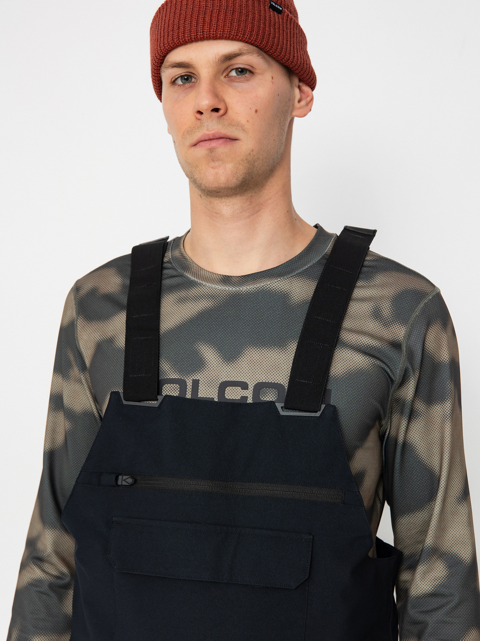 Férfi Snowboard nadrág Volcom Roan Bib Overall (black)