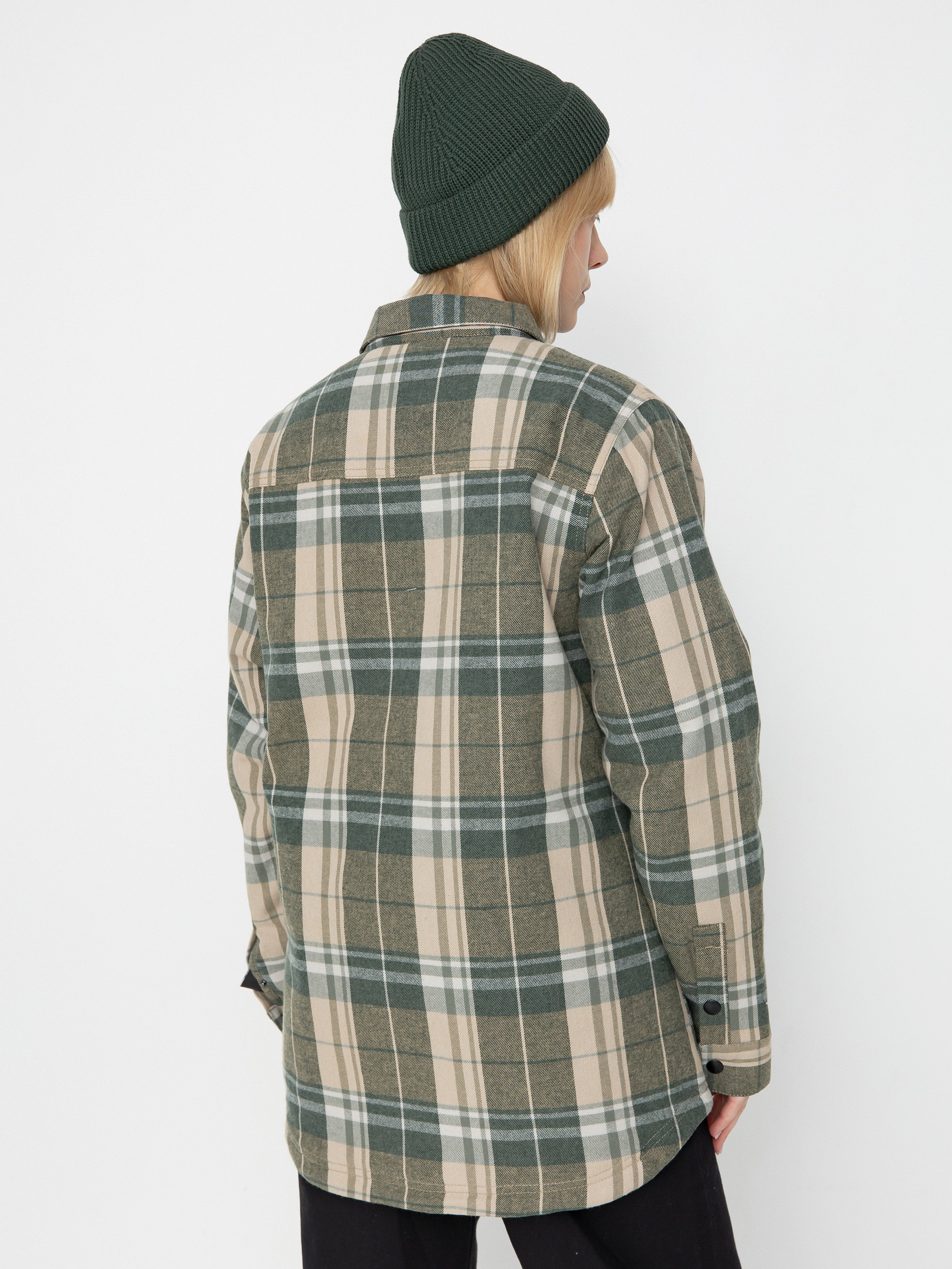 Női Snowboard dzseki Volcom Ins Riding Flannel (sand)