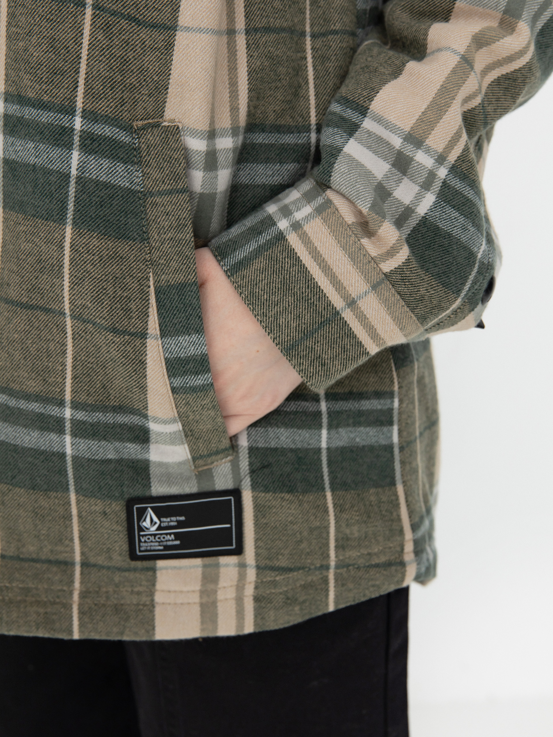 Női Snowboard dzseki Volcom Ins Riding Flannel (sand)