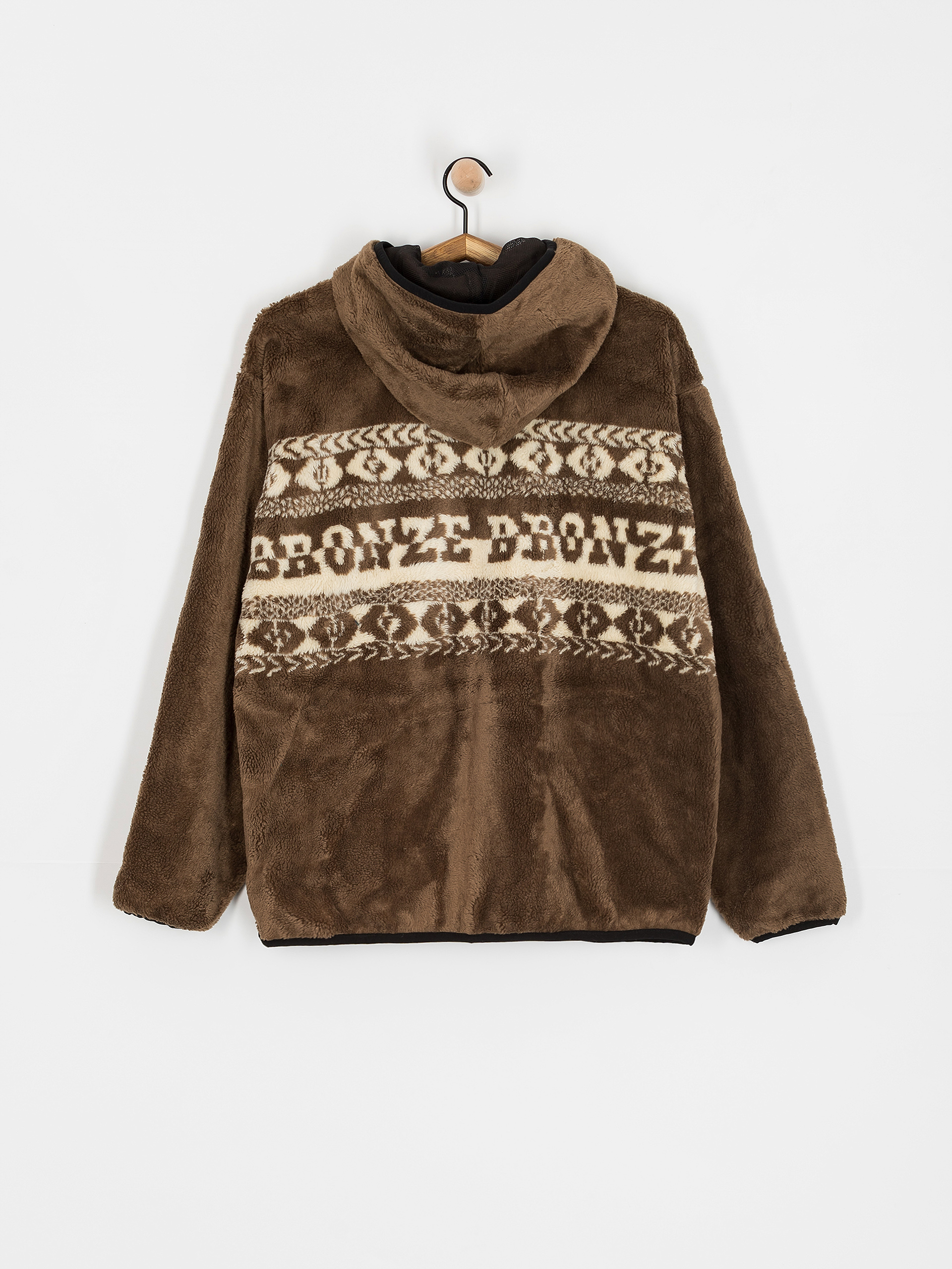 Férfi Polár pulóver HUF X Bronze High Pile (brown)