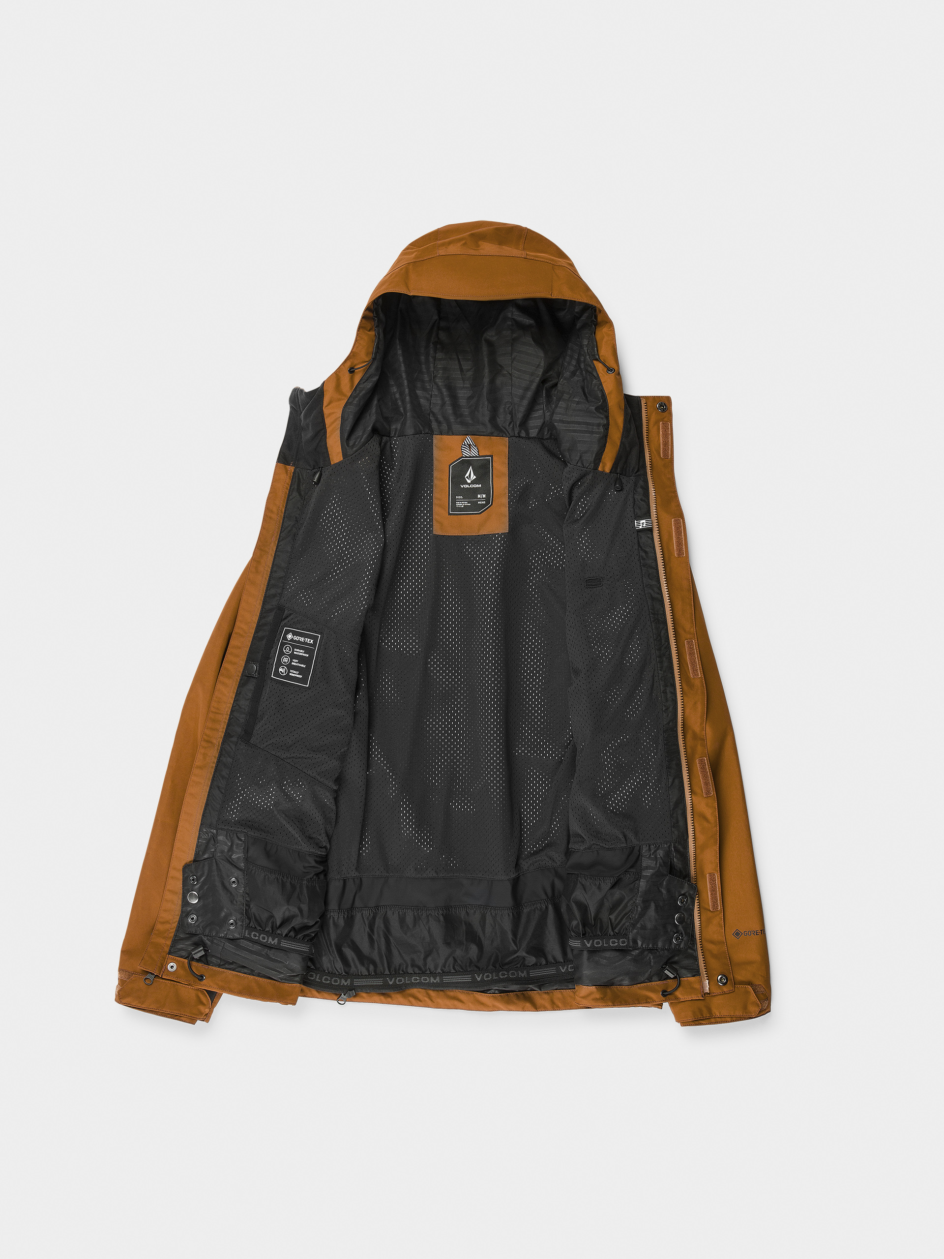 Férfi Snowboard dzseki Volcom Dua Gore Tex (caramel)