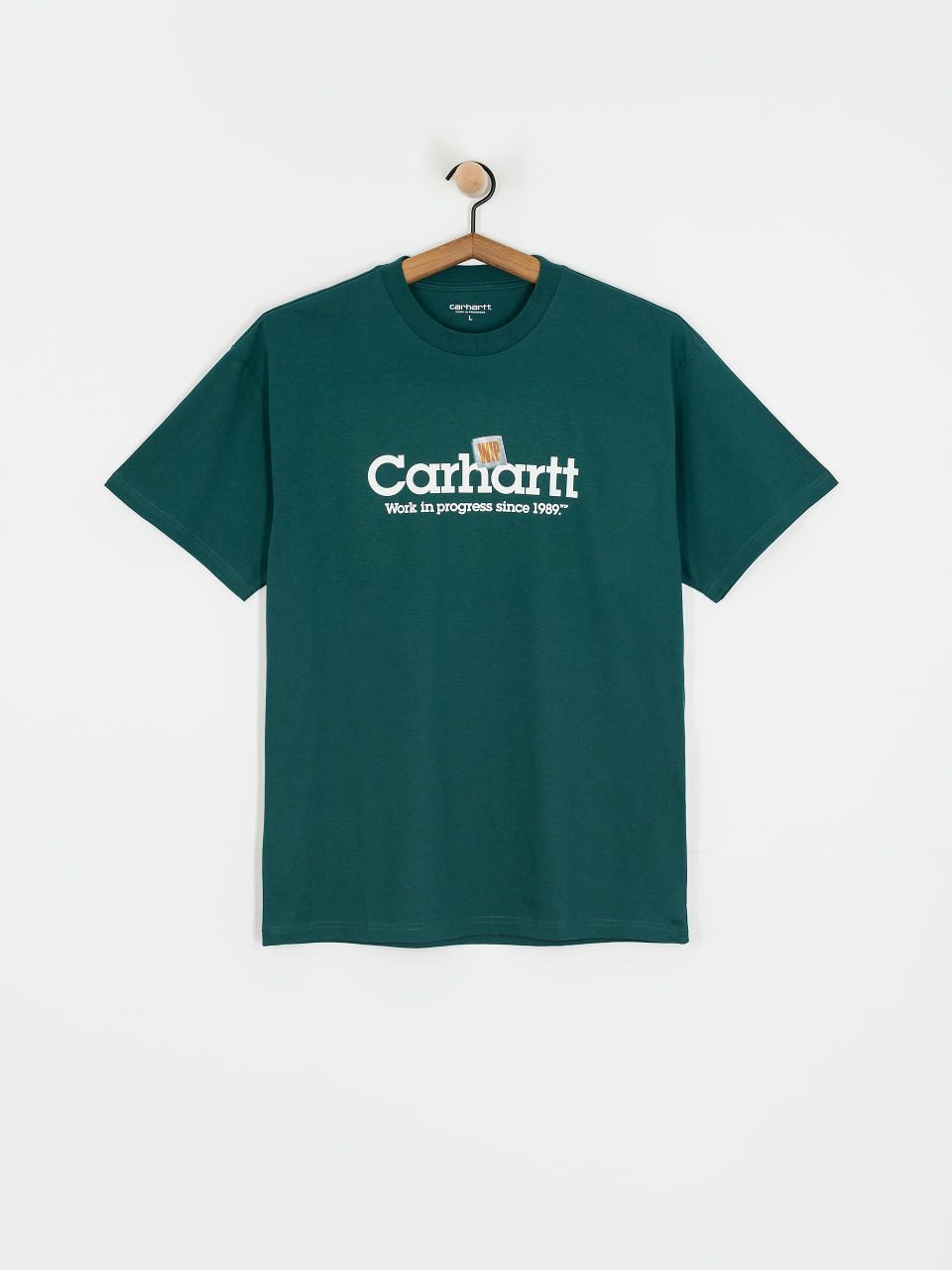 Póló Carhartt WIP Label Script (malachite)