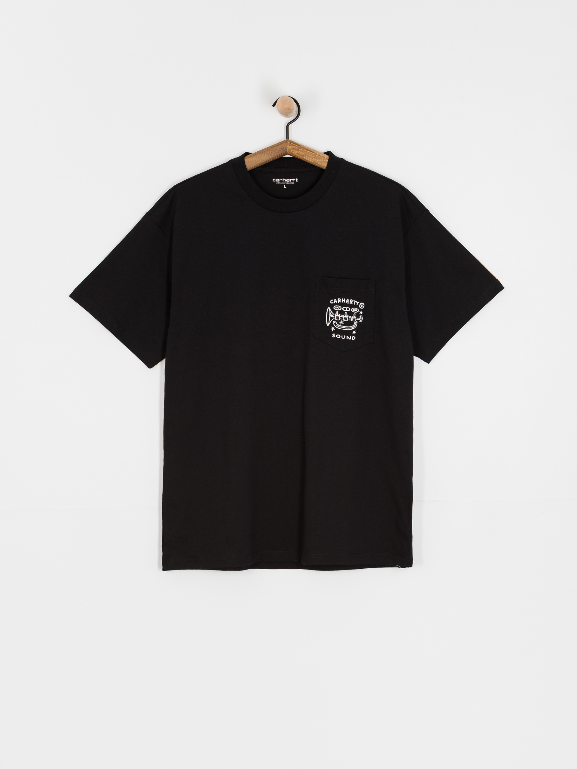 Póló Carhartt WIP Fragments Pocket (black/white)