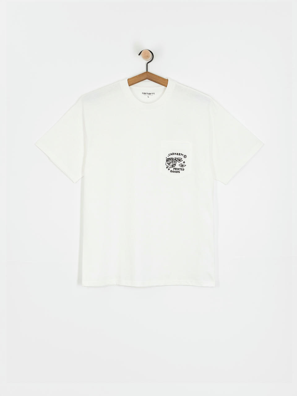 Póló Carhartt WIP Fragments Pocket (white/black)