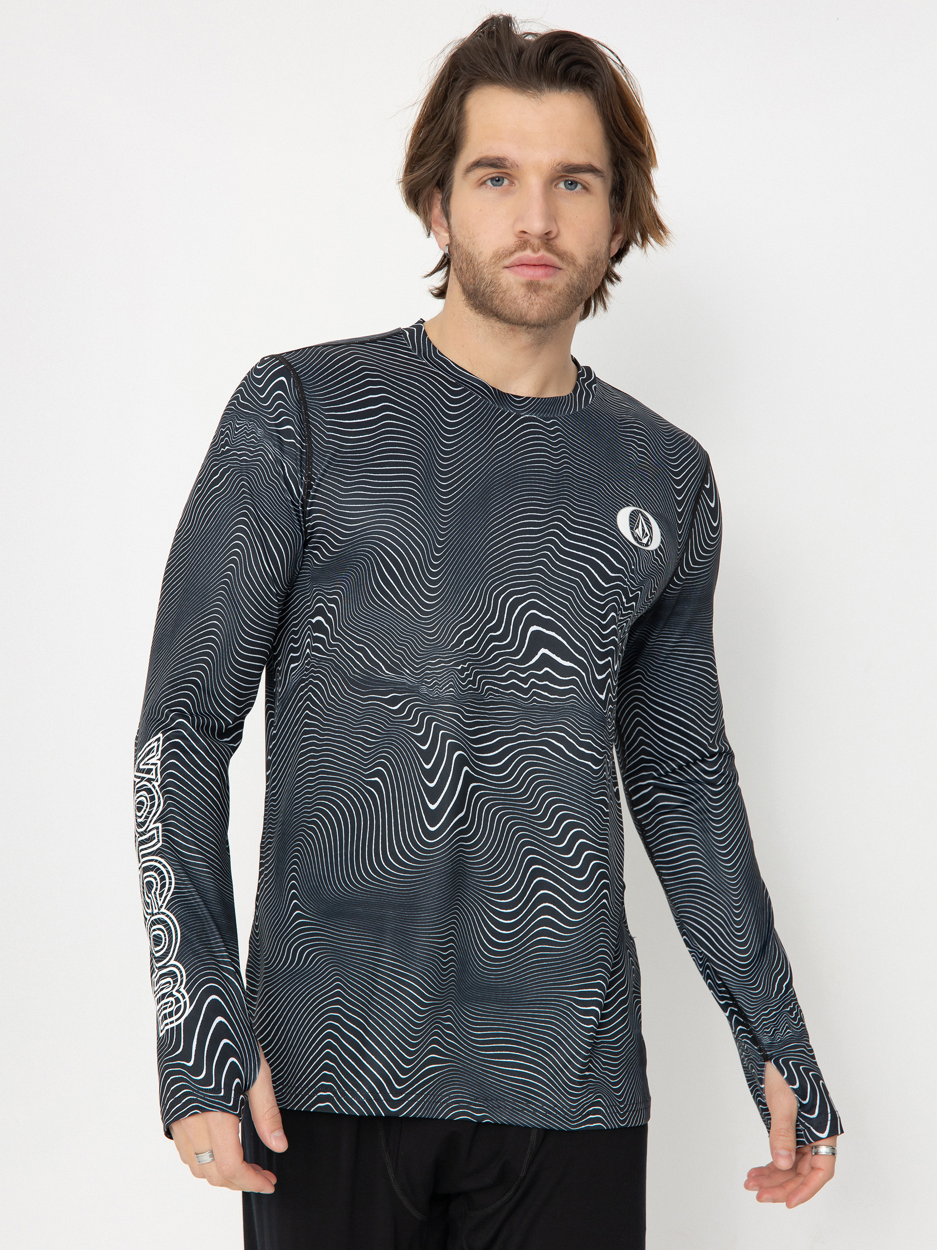 Hosszu00fa ujju00fa felsu0151 Volcom M V Science Crew (black print)