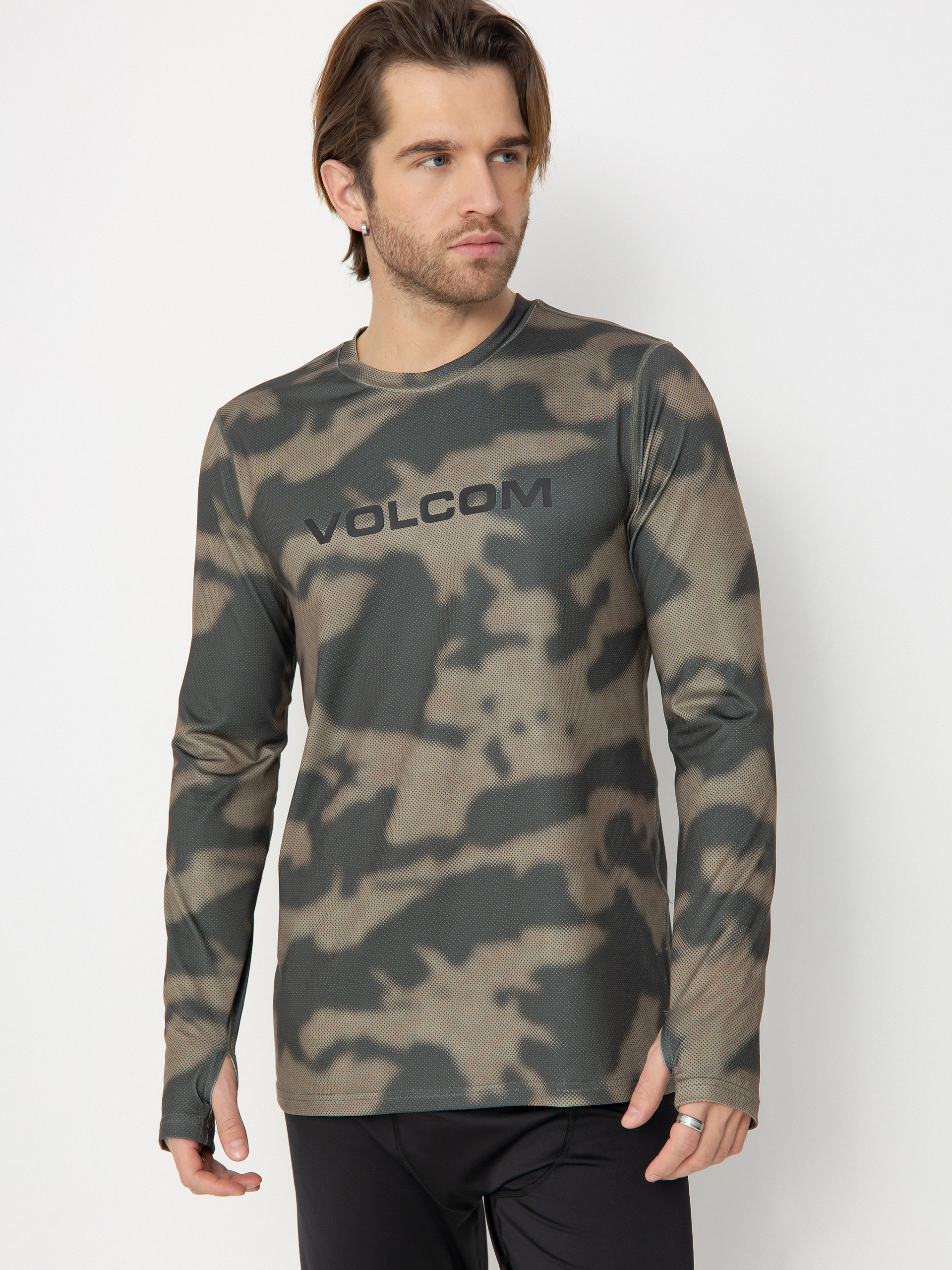 Hosszú ujjú felső Volcom M V Science Crew (camouflage)