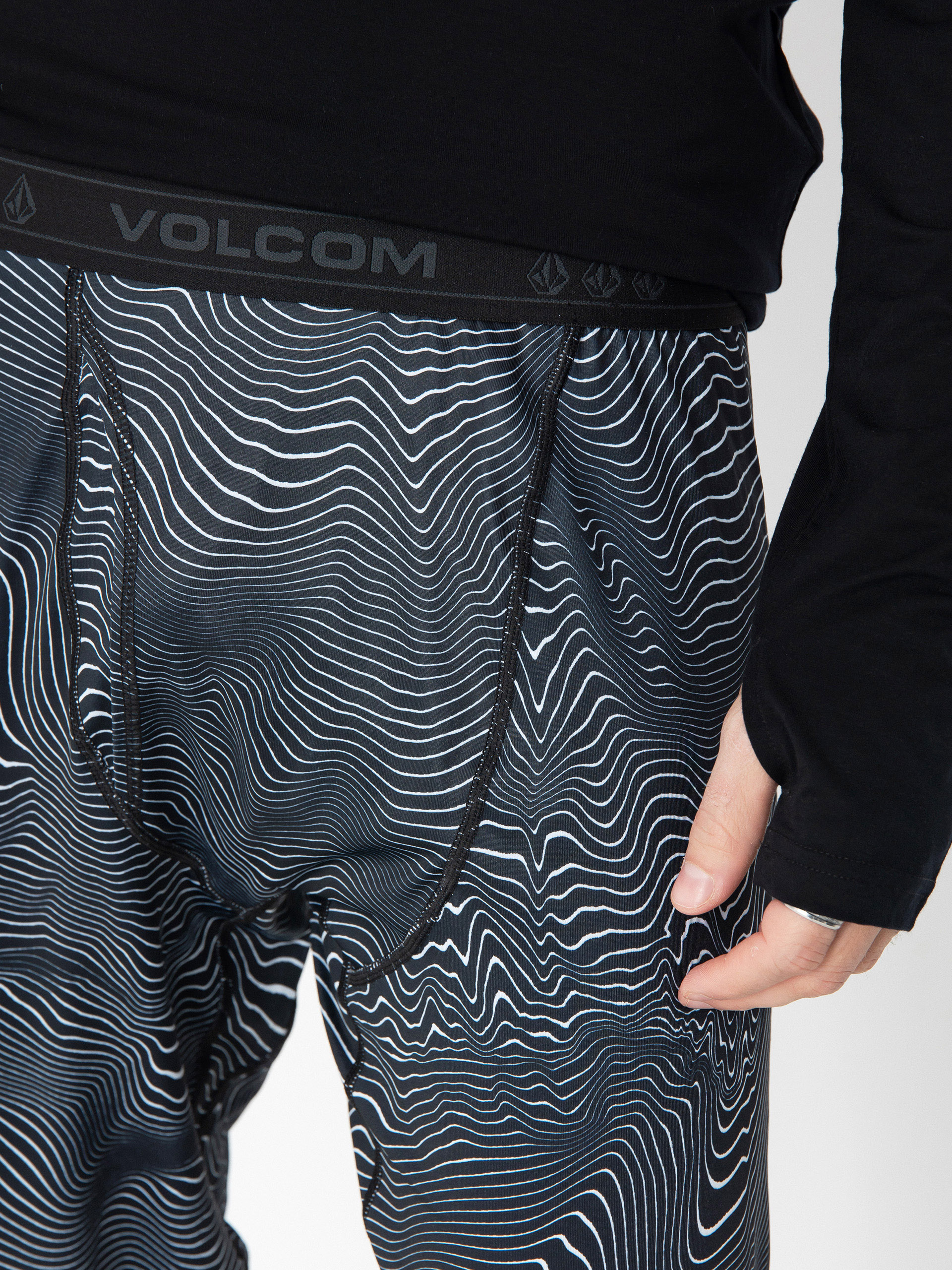 Férfi Thermo leggings Volcom M V Science (black print)