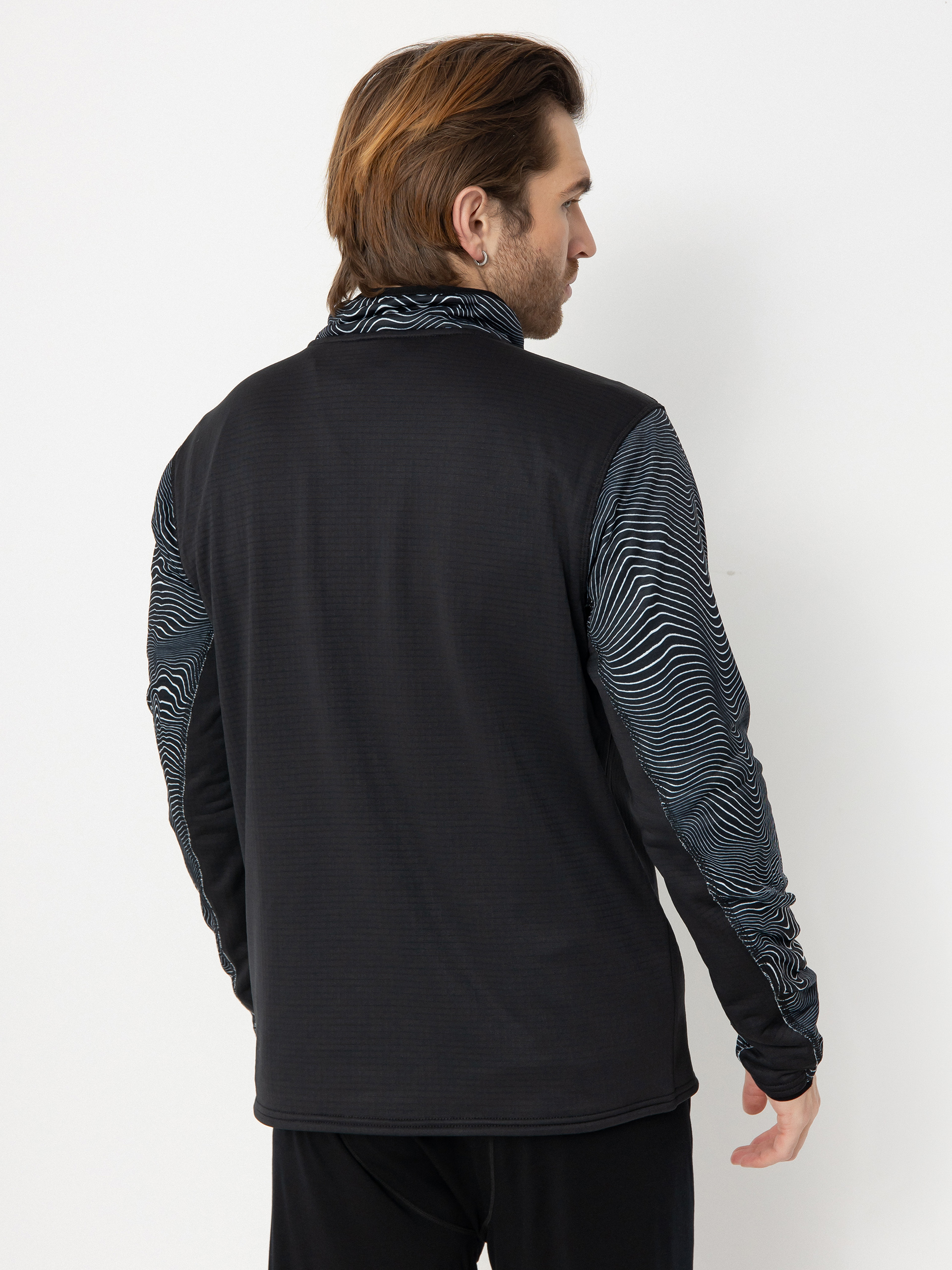 Férfi Thermo pulóver Volcom Gridlock Mock Neck (black print)