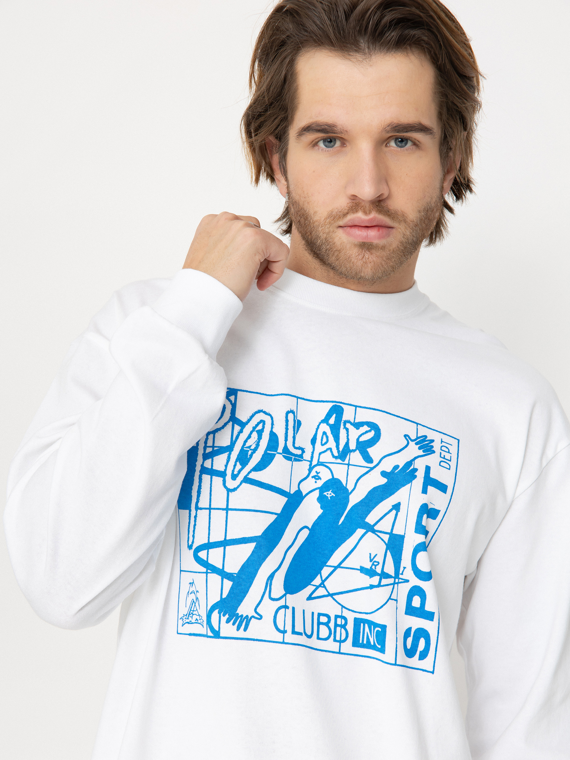 Hosszú ujjú felső Polar Skate Clubb Inc (white)