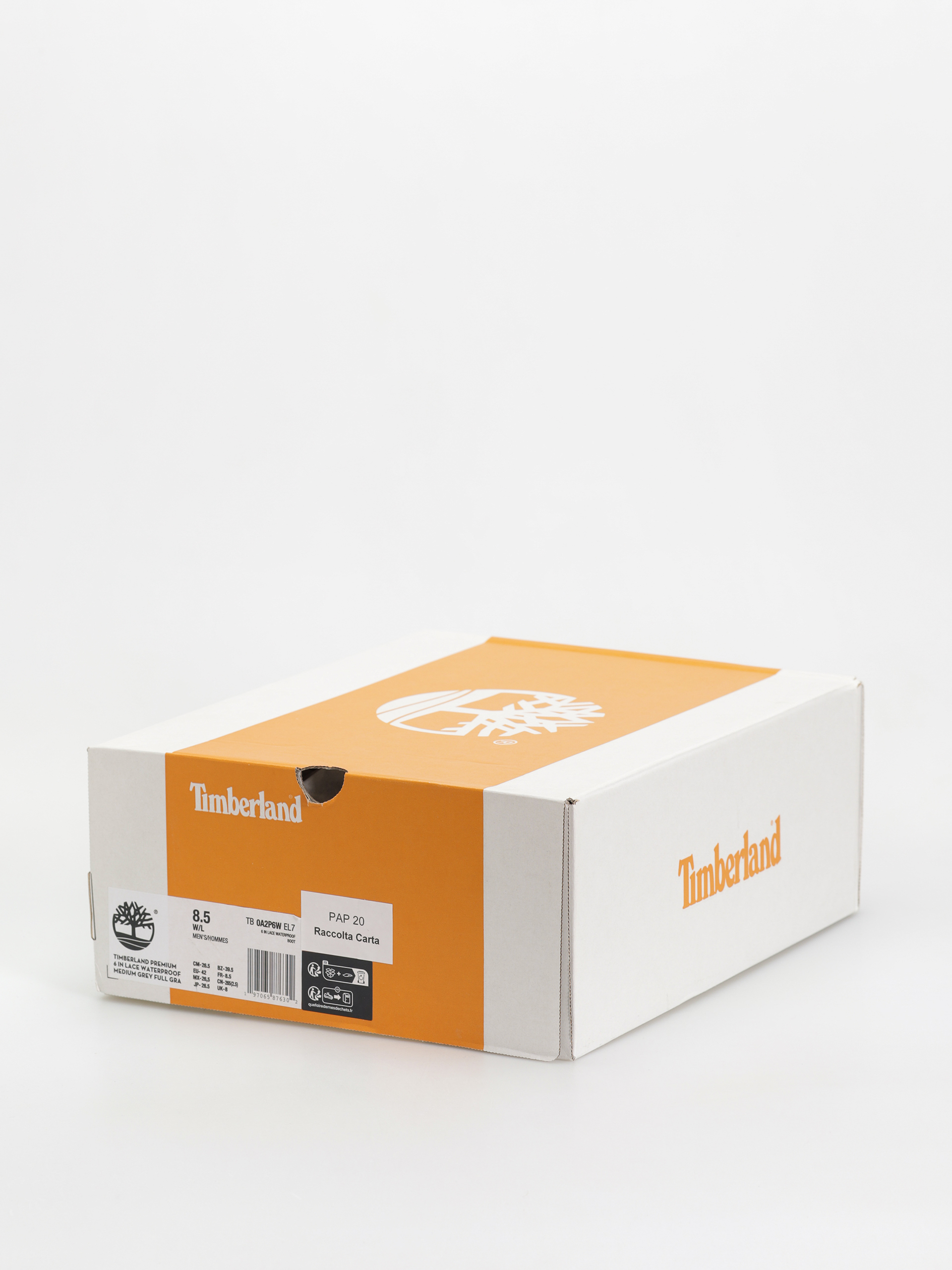 Timberland Premium 6 In Lace Téli cipők (medium grey full grain)